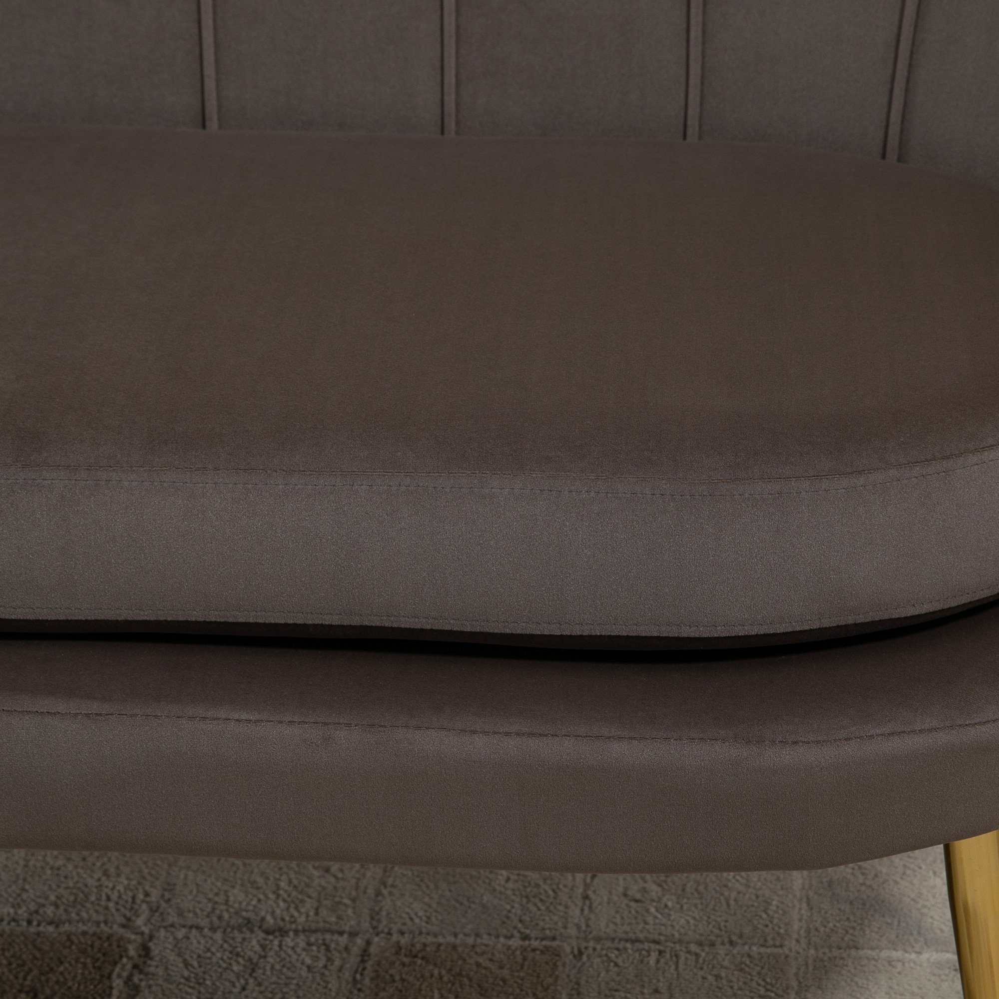 HOMCOM 2-Sitzer Sofa, 2-Sitzer x 75 Set cm 63 1 Stoffsofa, Grau, 133 x Teile
