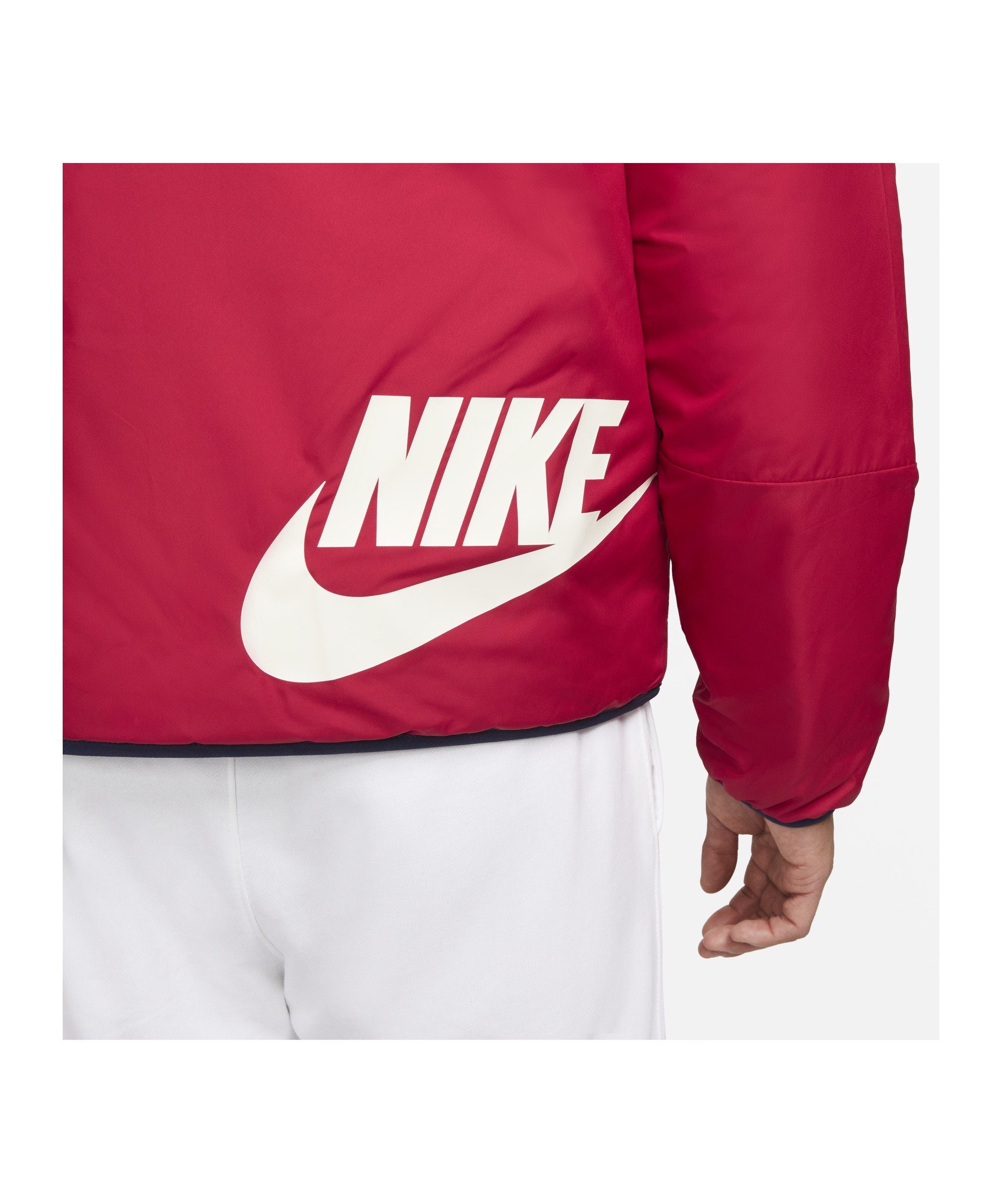 Nike Sportswear Sweatjacke Therma-FIT Reversible rotblau Legacy Jacke
