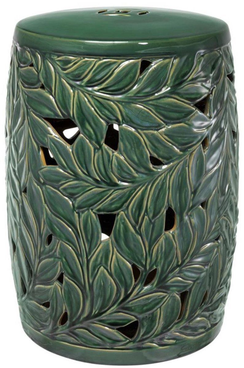 x Dekoration Grün Luxus Padrino Keramik 34 Trommel Ø cm H. 48 - Casa Dekoobjekt Wohnzimmer Deko