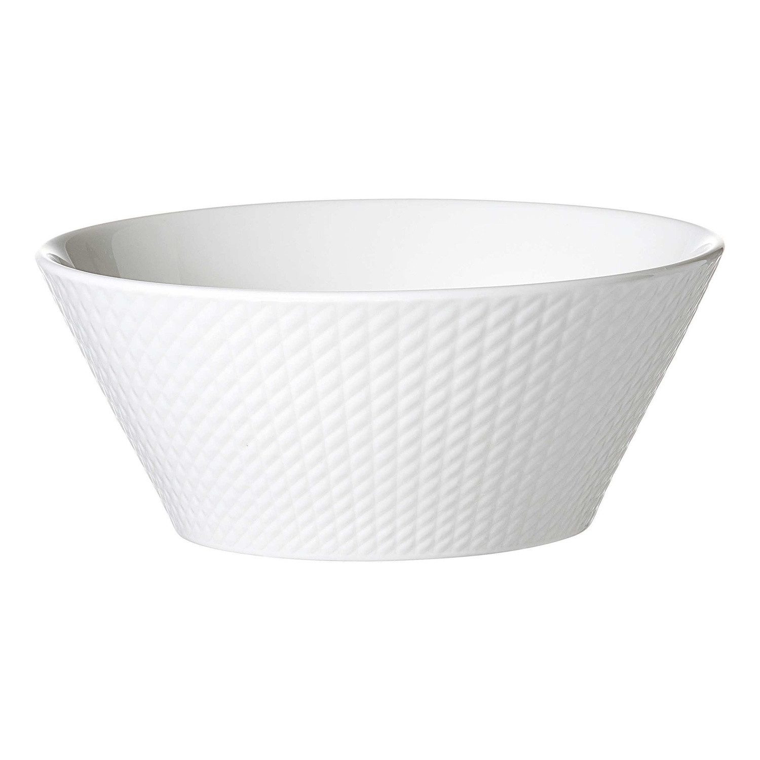 Ritzenhoff & Breker Servierschale Servierschale Saphir mit Relief 18 cm weiß, Porzellan