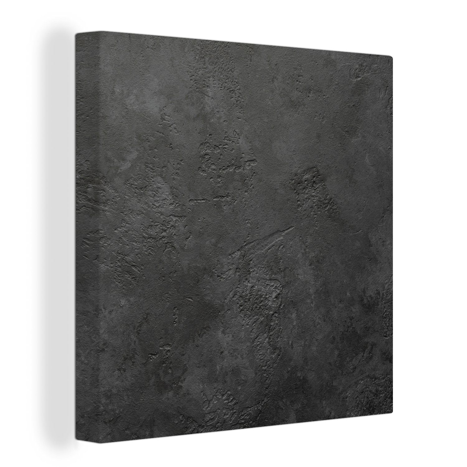 OneMillionCanvasses® Leinwandbild Beton - Strukturiert - Industriell - Schwarz - Grau, (1 St), Leinwand Bilder für Wohnzimmer Schlafzimmer