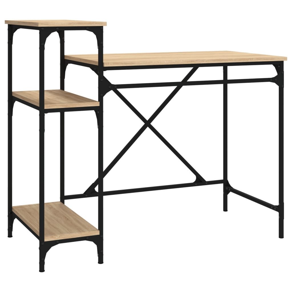 Schreibtisch Schreibtisch mit Regal Sonoma-Eiche 105x50x90 cm Holzwerkstoff