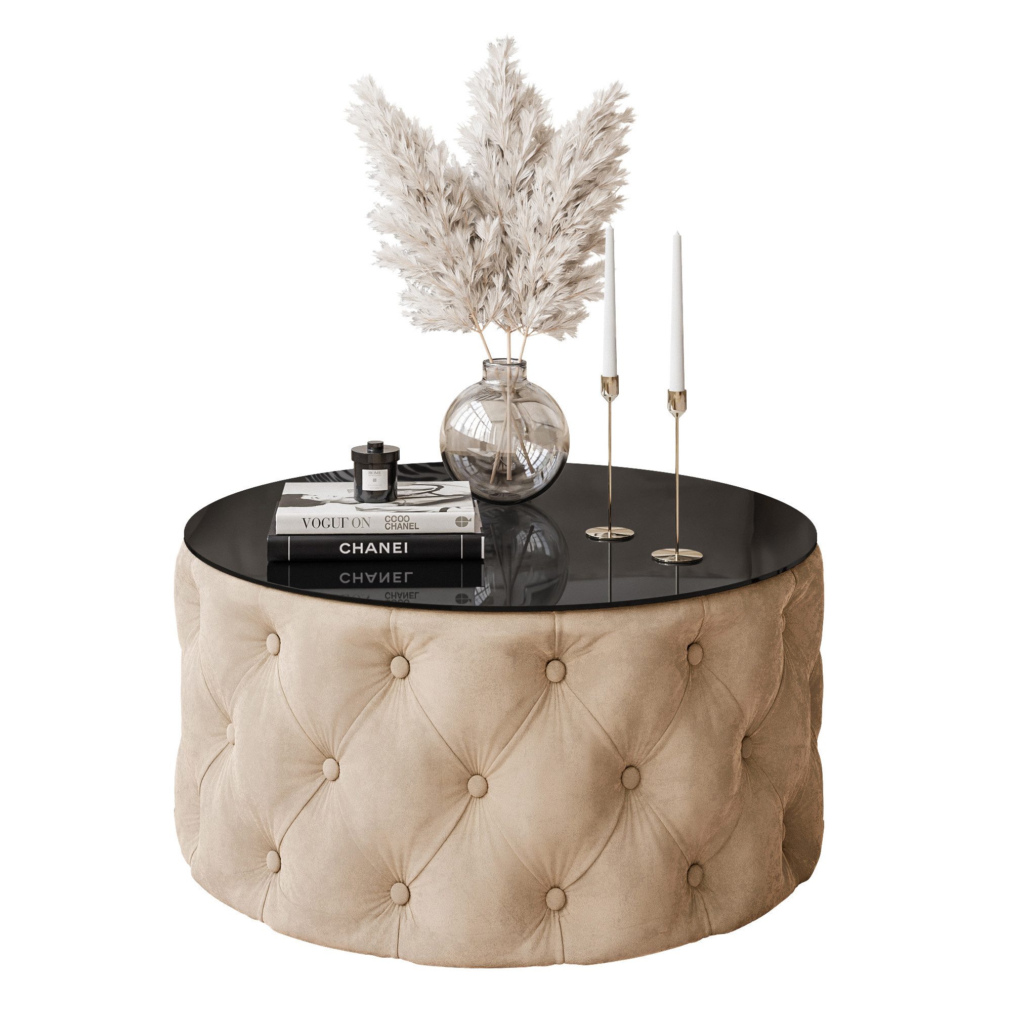 Lookway Couchtisch CHESTERFIELD 70 cm runder günstig online kaufen