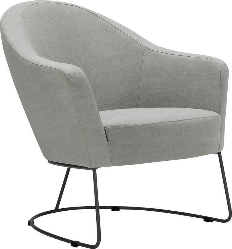 LOVI Loungesessel Grape, Metallrahmen grau, Sitzfläche in Formschaum für luftiges Sitzgefühl