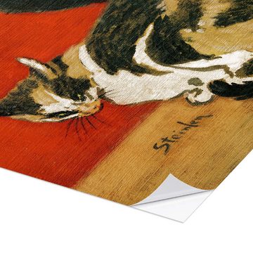 Posterlounge Wandfolie Théophile-Alexandre Steinlen, Die Katzen, Malerei