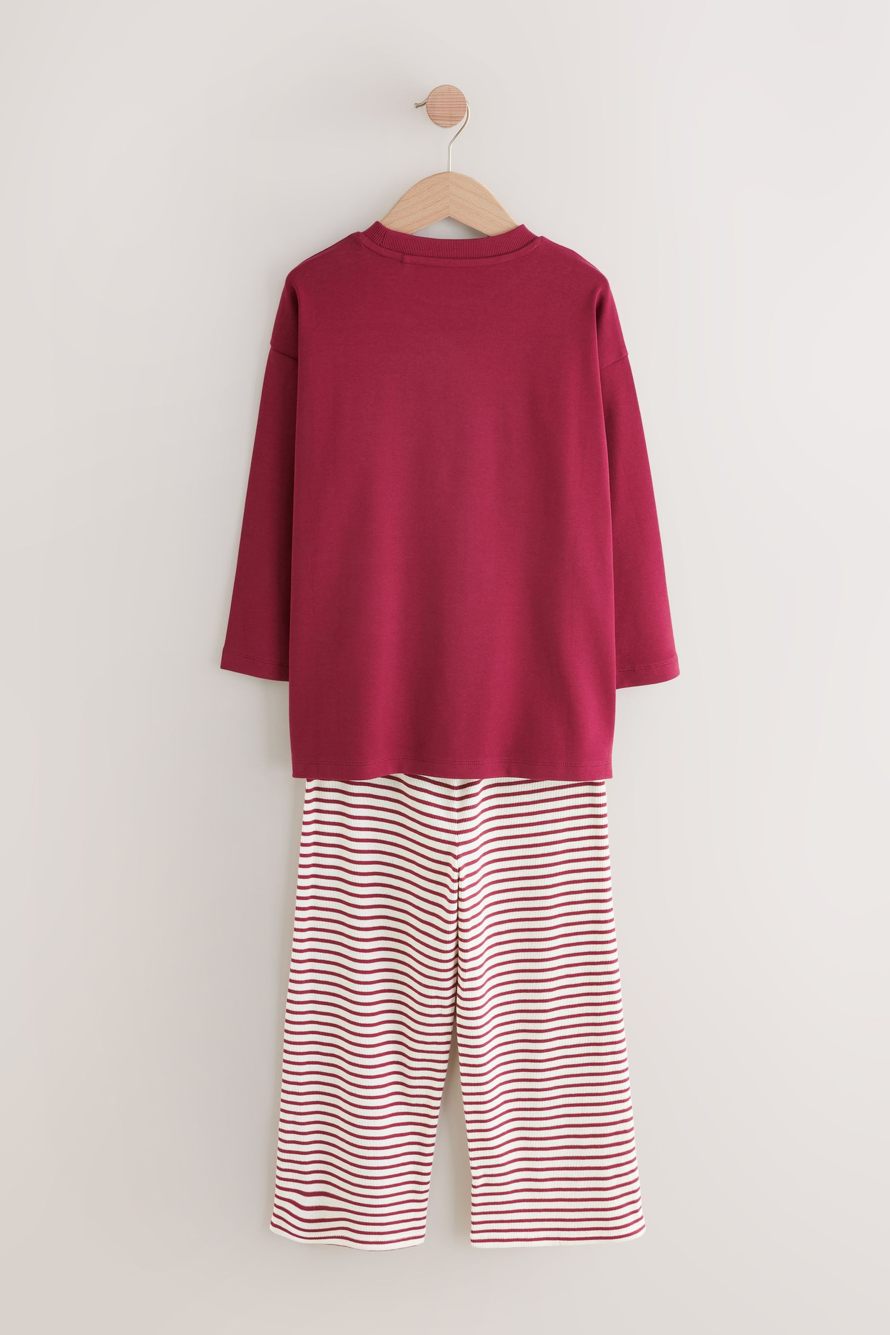 Next Pyjama Weihnachtlicher Schlafanzug mit Hose im Yoga-Stil (2 tlg)