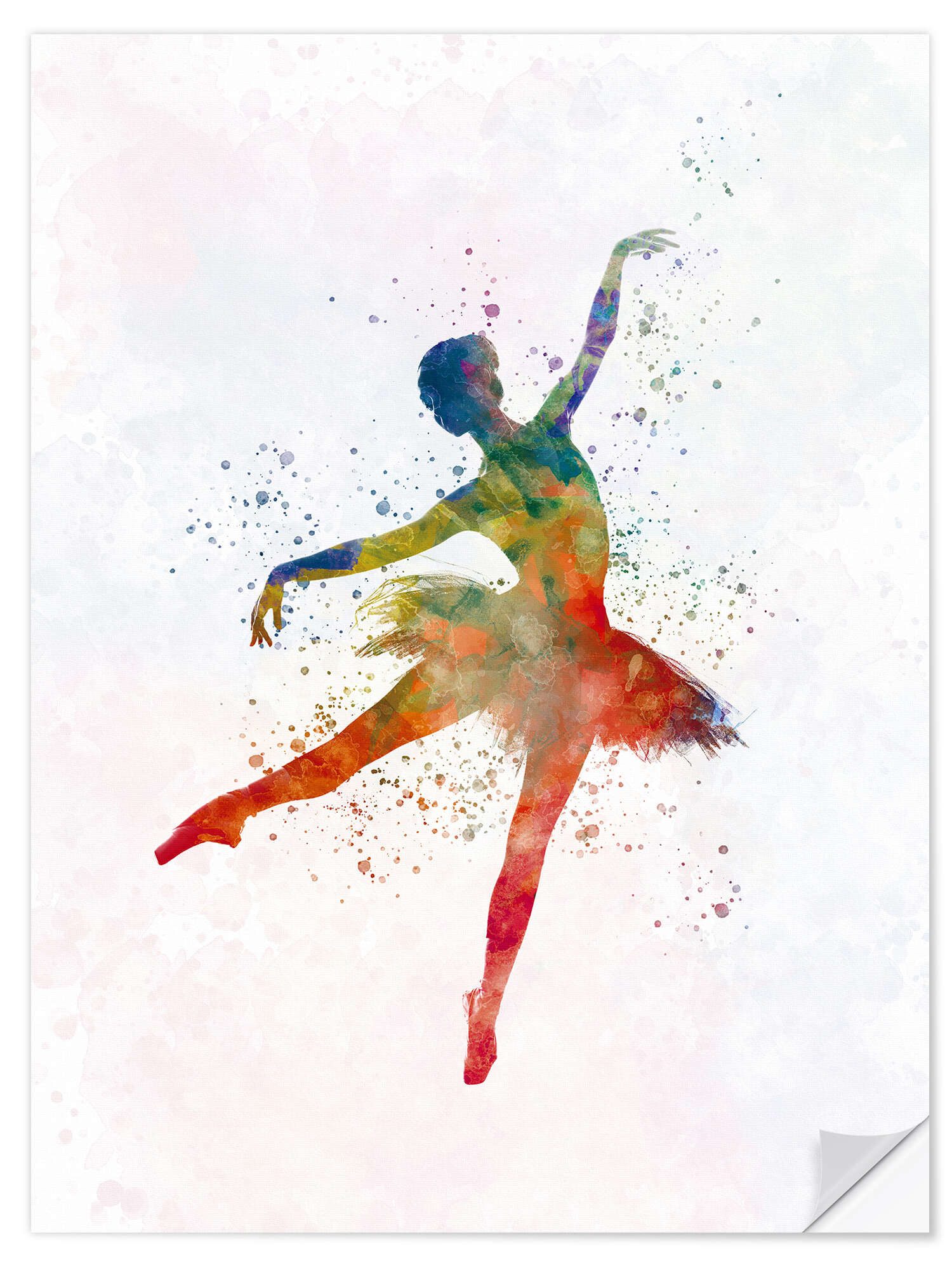 Posterlounge Wandfolie nobelart, Balletttänzerin VIII, Fitnessraum Illustration