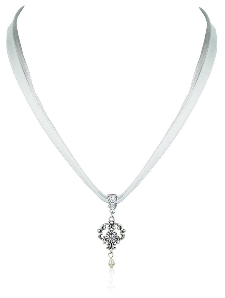 LUISIA® Kette mit Anhänger Halskette "Malou" mit Ornament Anhänger und Kristall von Swarovski® (inkl. Schmuckbox) – Bild 2 von 4