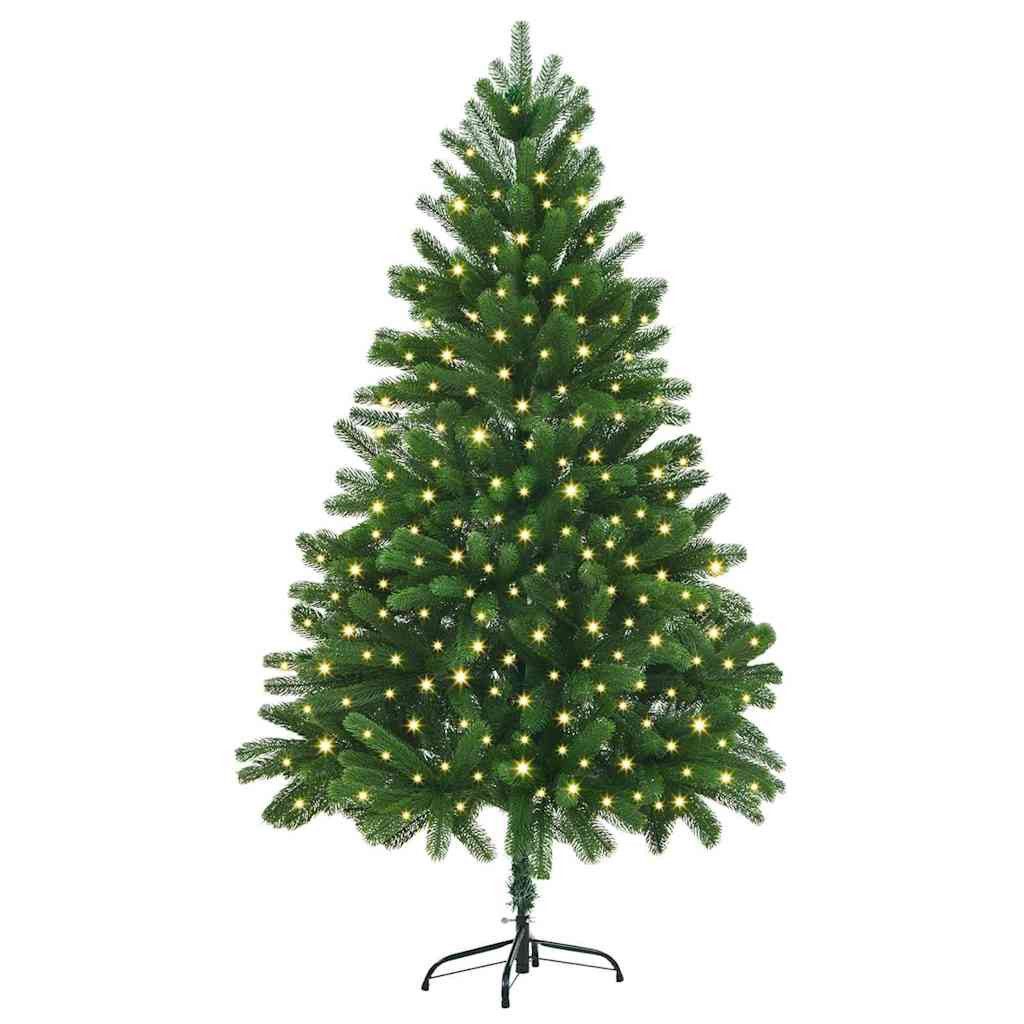 vidaXL Künstlicher Weihnachtsbaum Weihnachtsbaum mit 300 LEDs mit Ständer Grün 180 cm PE