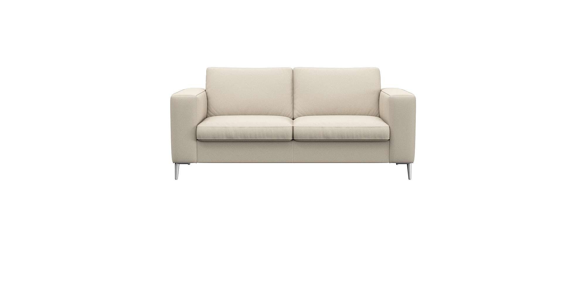 FLEXLUX 2-Sitzer Fiore, super Sitzkomfort durch Kaltschaum im Sitz, breite Armlehnen, Füße Alu