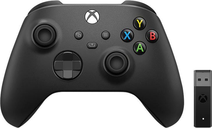 Xbox »Carbon Black« Wireless-Controller (inkl. Wireless Adapter für Windows  10)