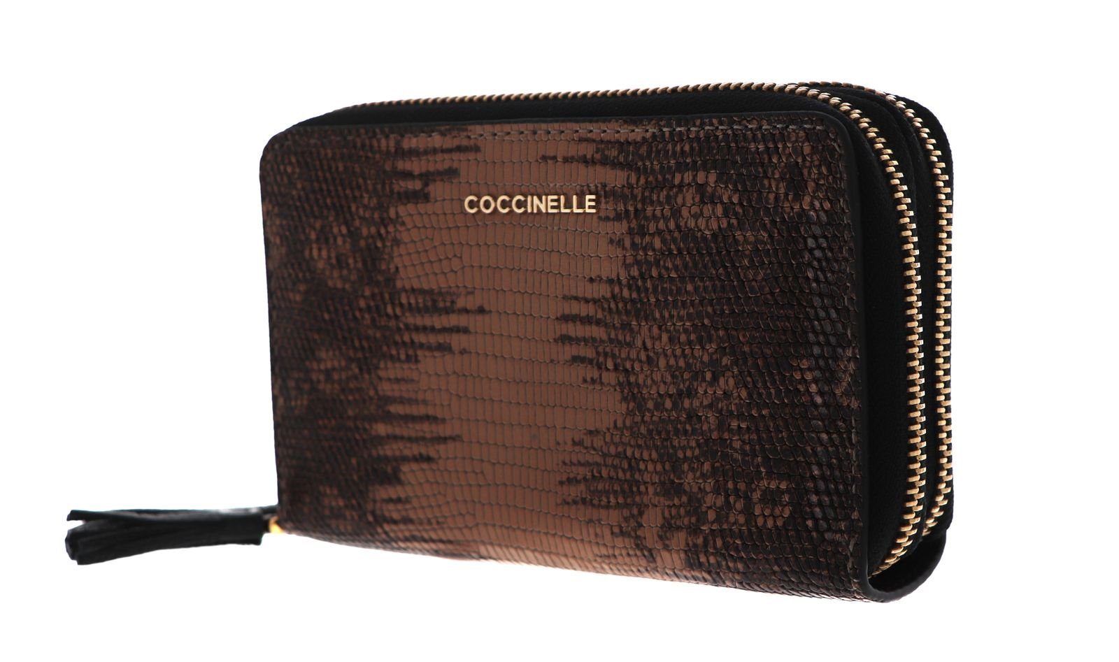 COCCINELLE Geldbörse Taupe Tejus Tassel