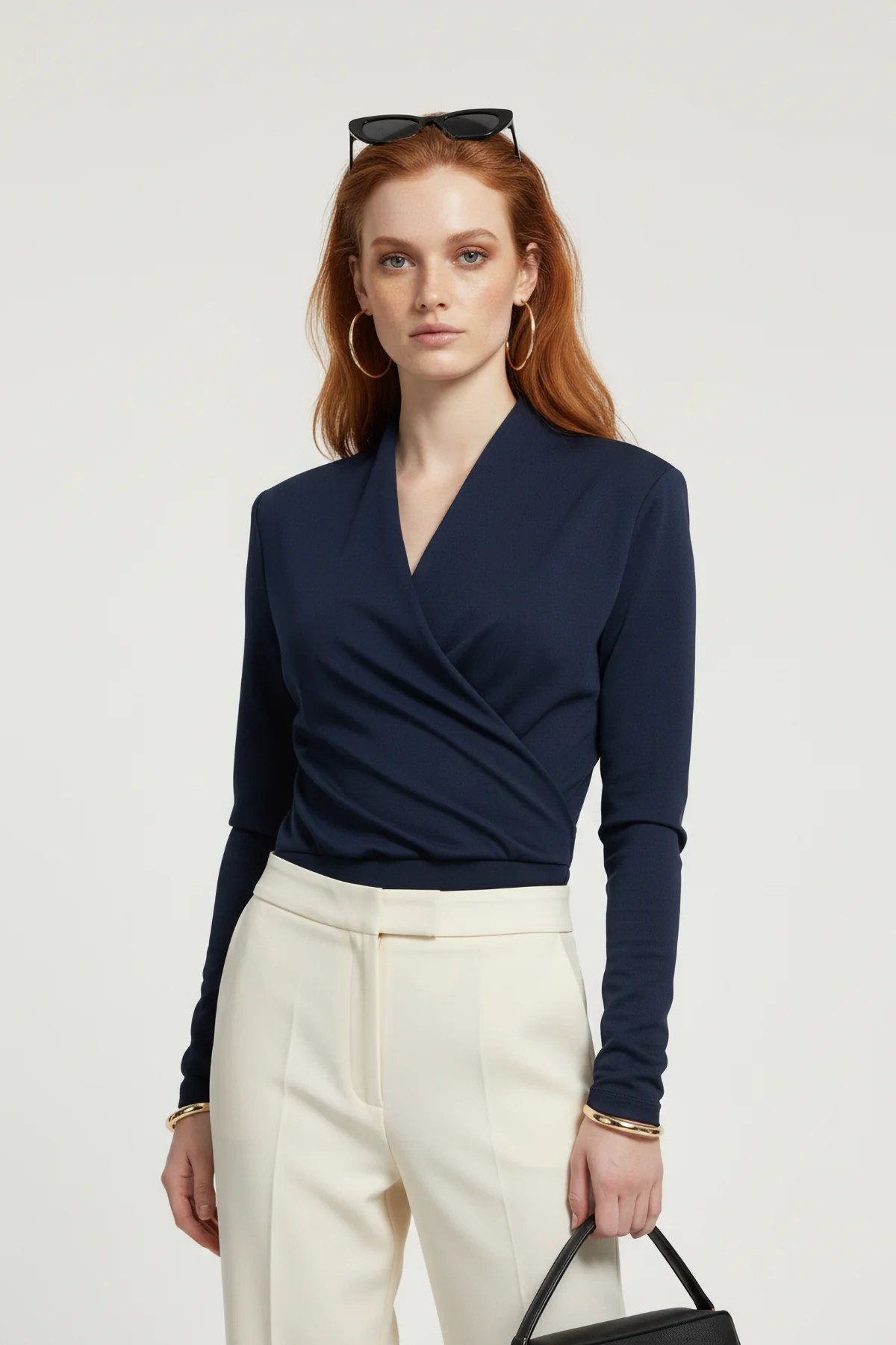 No Matter What Blusenbody Langarm Snap Bodysuit mit Kragen
