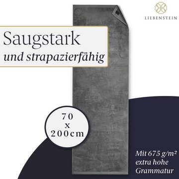 Liebenstein Saunatuch Premium Saunahandtuch 70x200 cm - aus feinster Baumwolle, mit 625 g/ m² - außergewöhnlich weich und saugstark