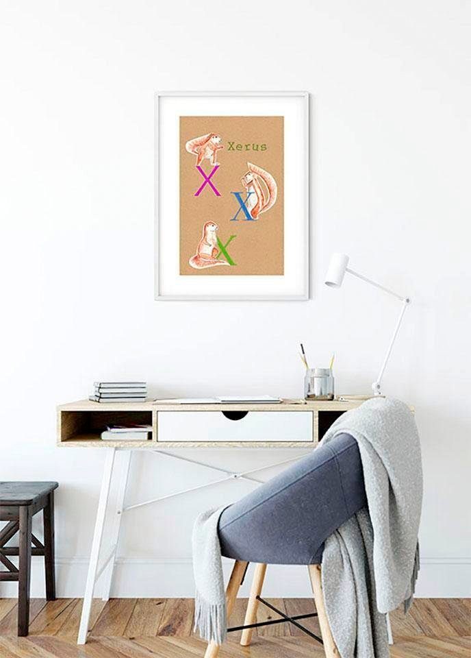 (1 Wohnzimmer Schlafzimmer, Animal St), Buchstaben ABC Kinderzimmer, X, Poster Komar