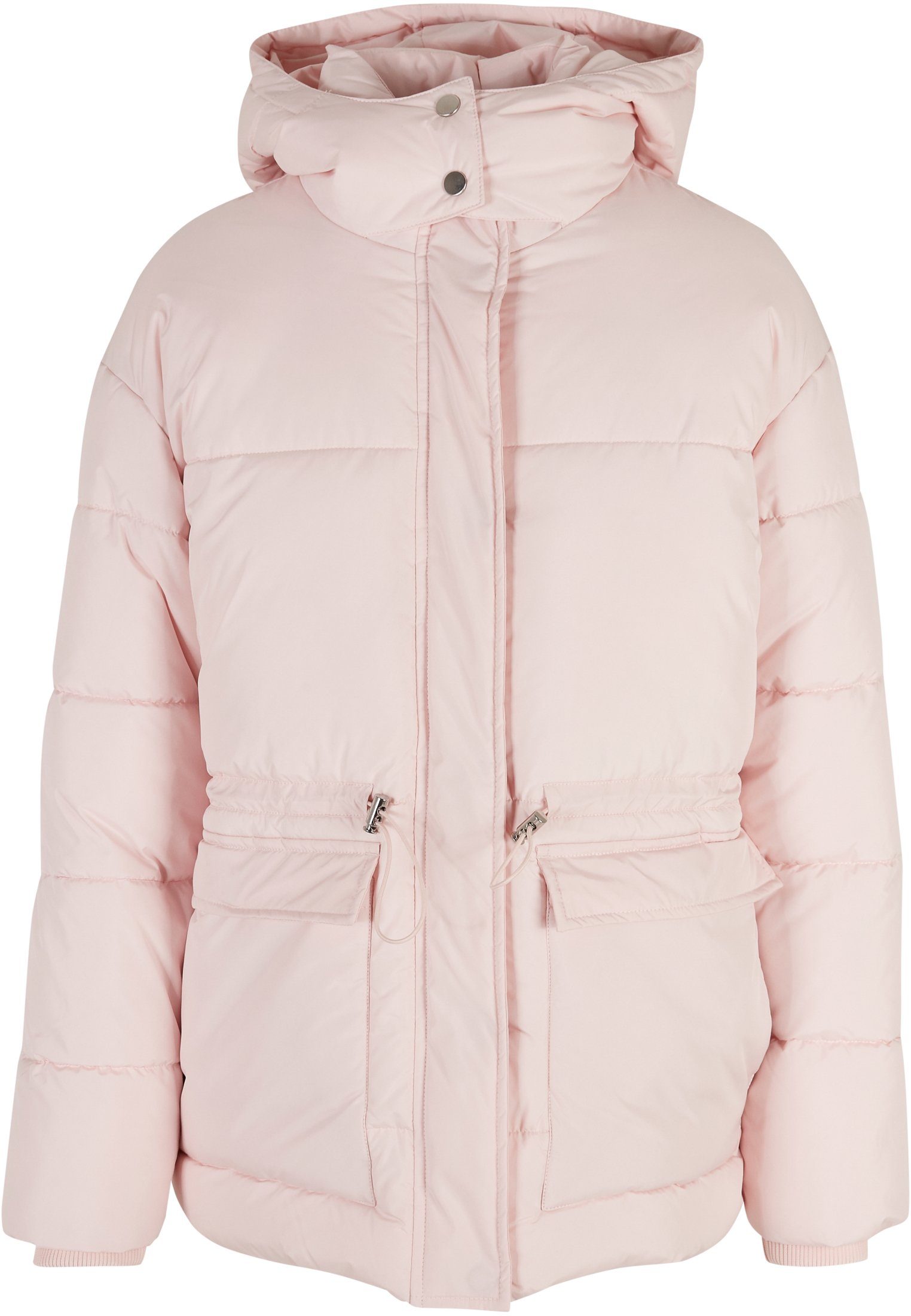 URBAN CLASSICS Winterjacke Damen Ladies Waisted Puffer Jacket (1-St) pink