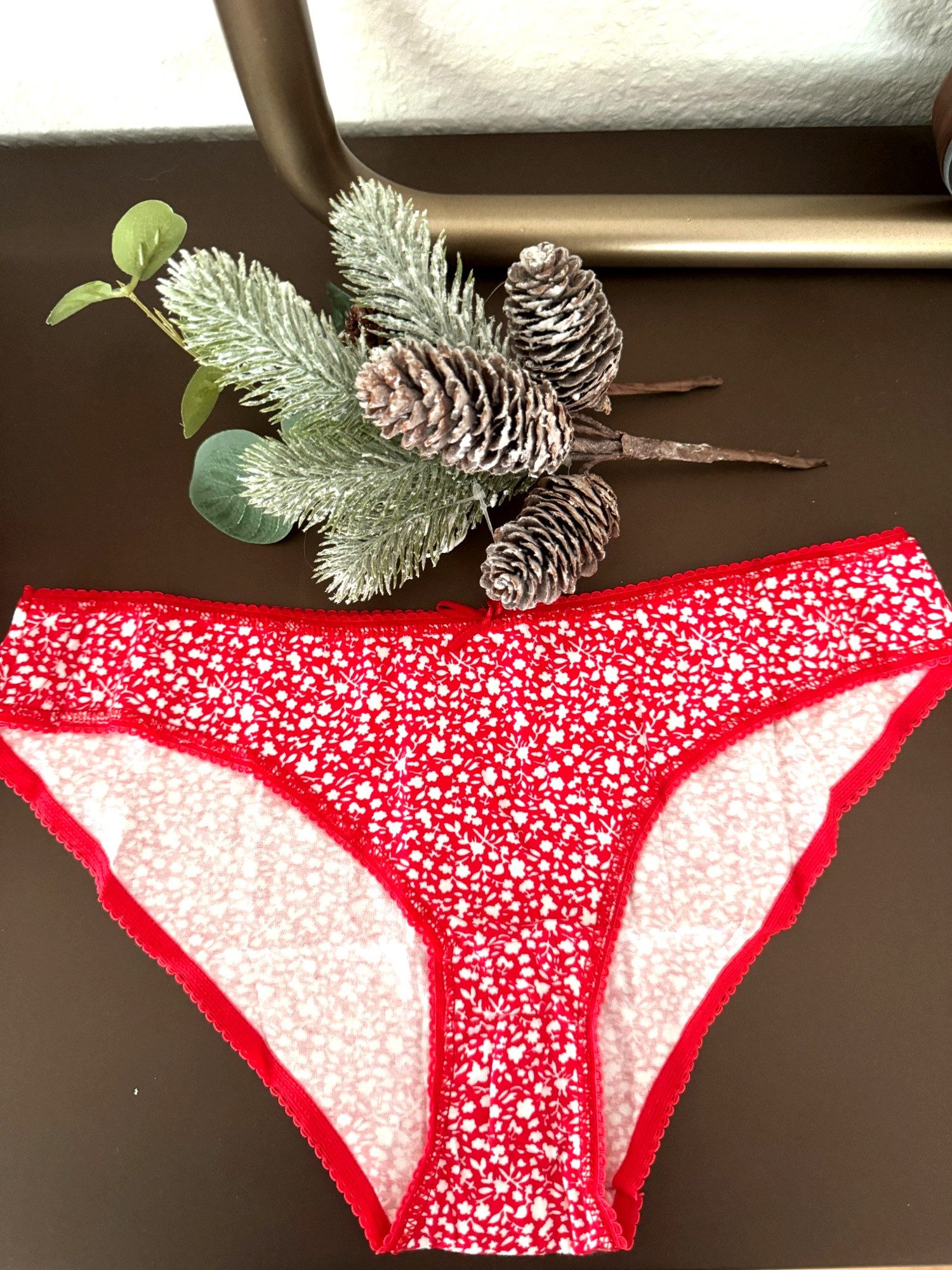 Slip Damen Slip 7er Pack – Gemustert, Baumwolle, Mit Schleifchen
