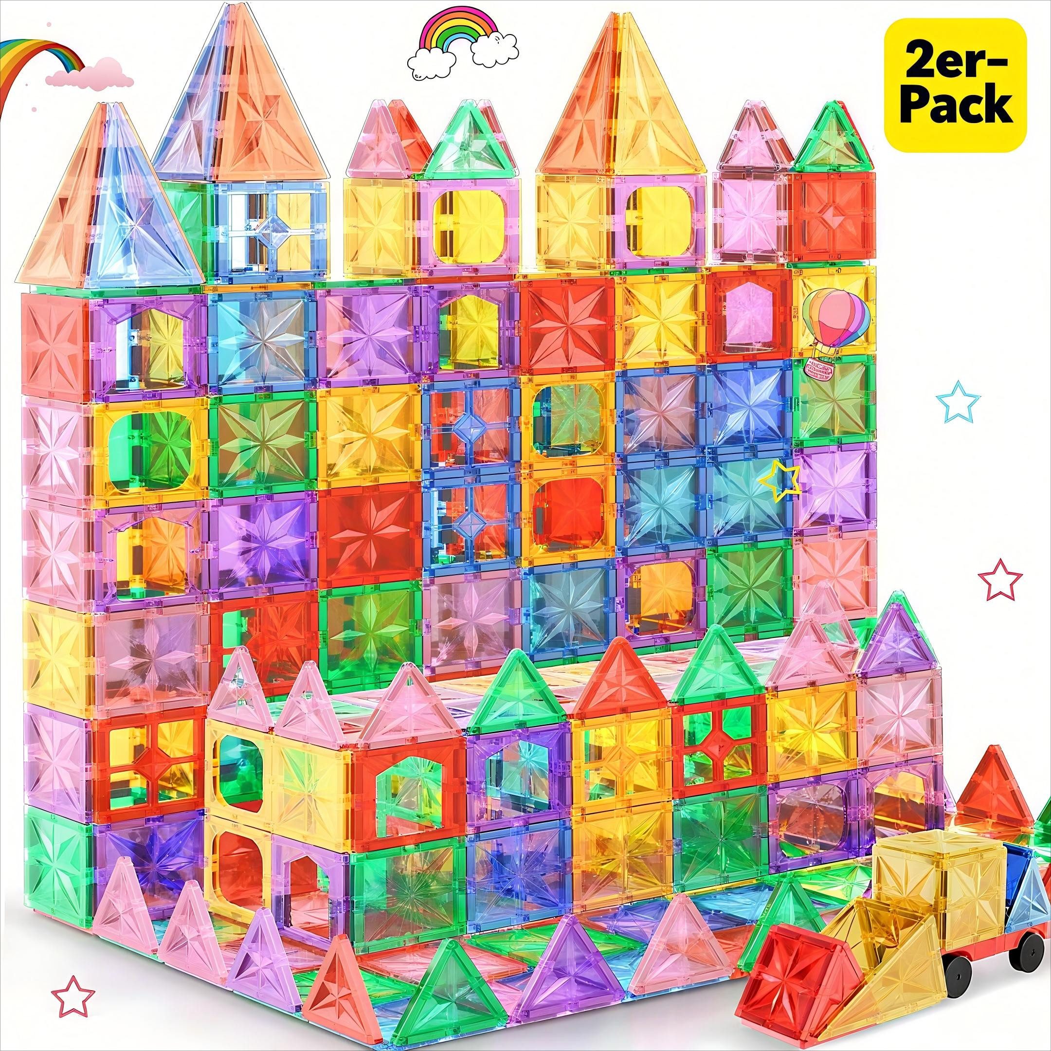 POPOLIC Magnetische Bausteine, 61 Teile Magnete Kinder Stärker Magnetbauste günstig online kaufen
