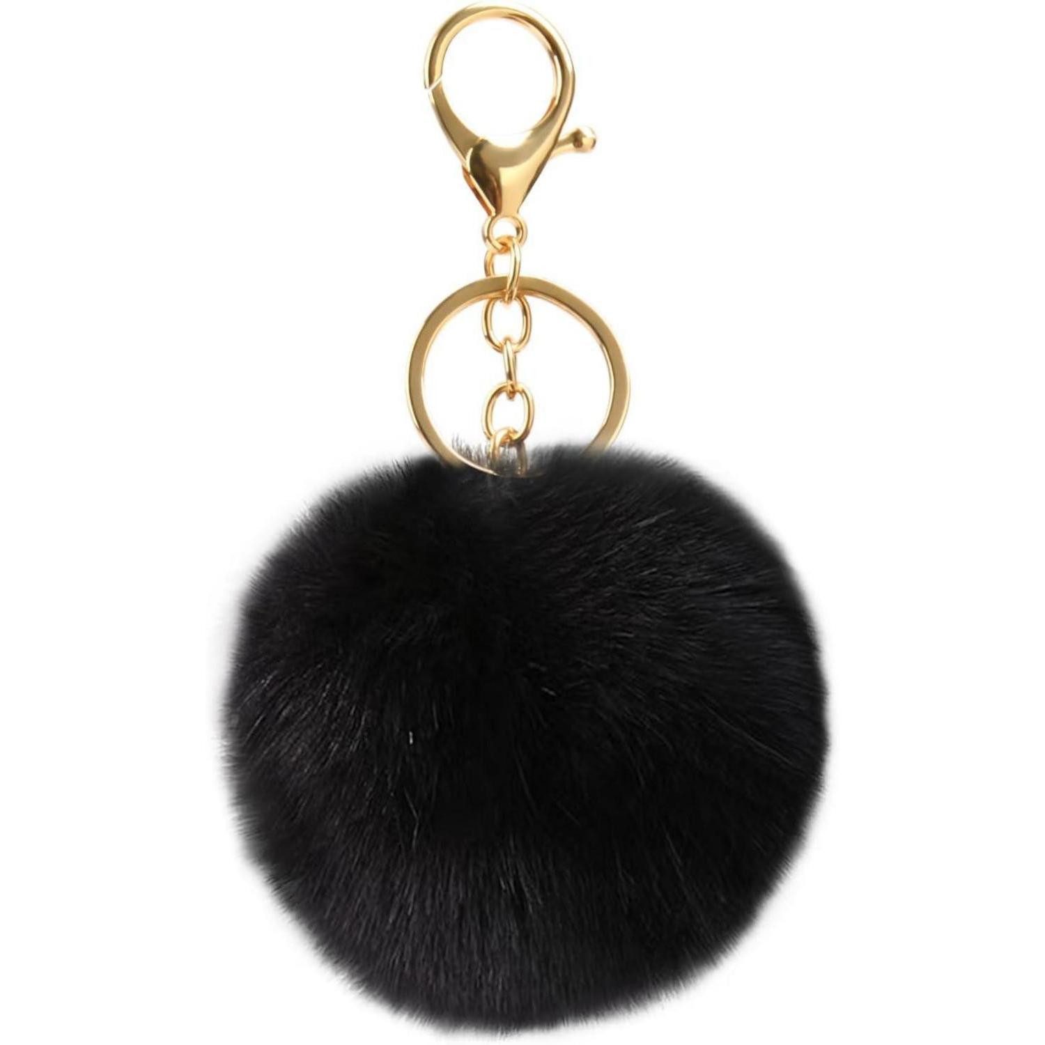 LuxusKollektion Schlüsselanhänger Handtasche Damen Schwarz Leder Shopper Groß Schule Büro Taschenzubehör