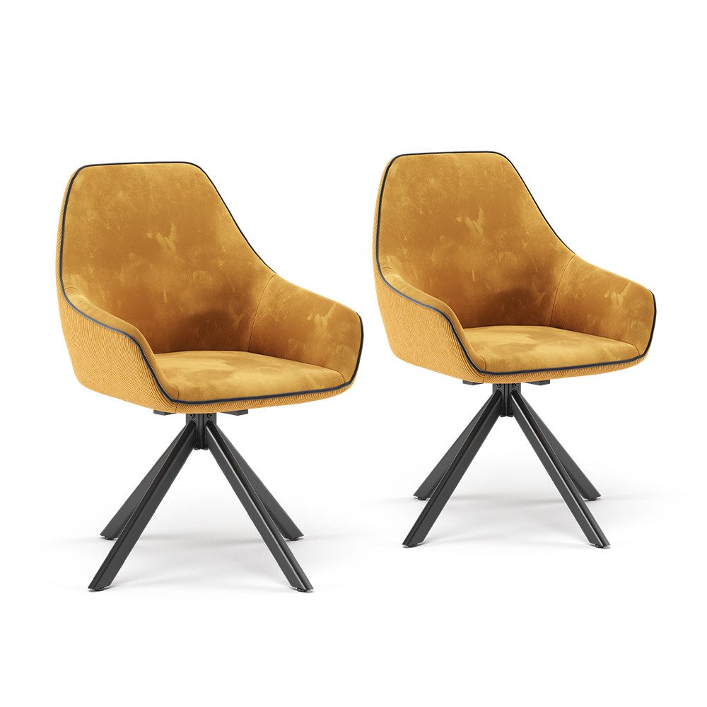 Esszimmerstuhl Eleganza, Gelb, 2er Set