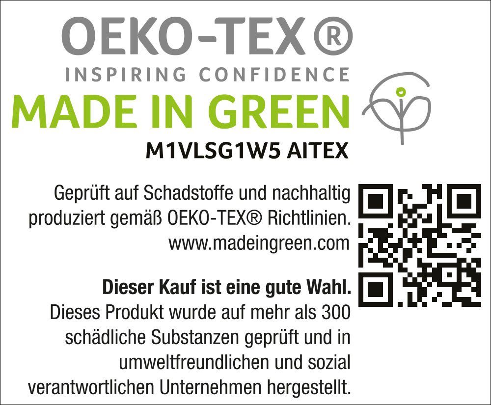 oder Gr. Linon, my Baumwolle, aus Bettwäsche teilig, 2 mit 135x200 Bettwäsche Bettwäsche cm, 155x220 Wellen-Design Renu in grafische home, grün