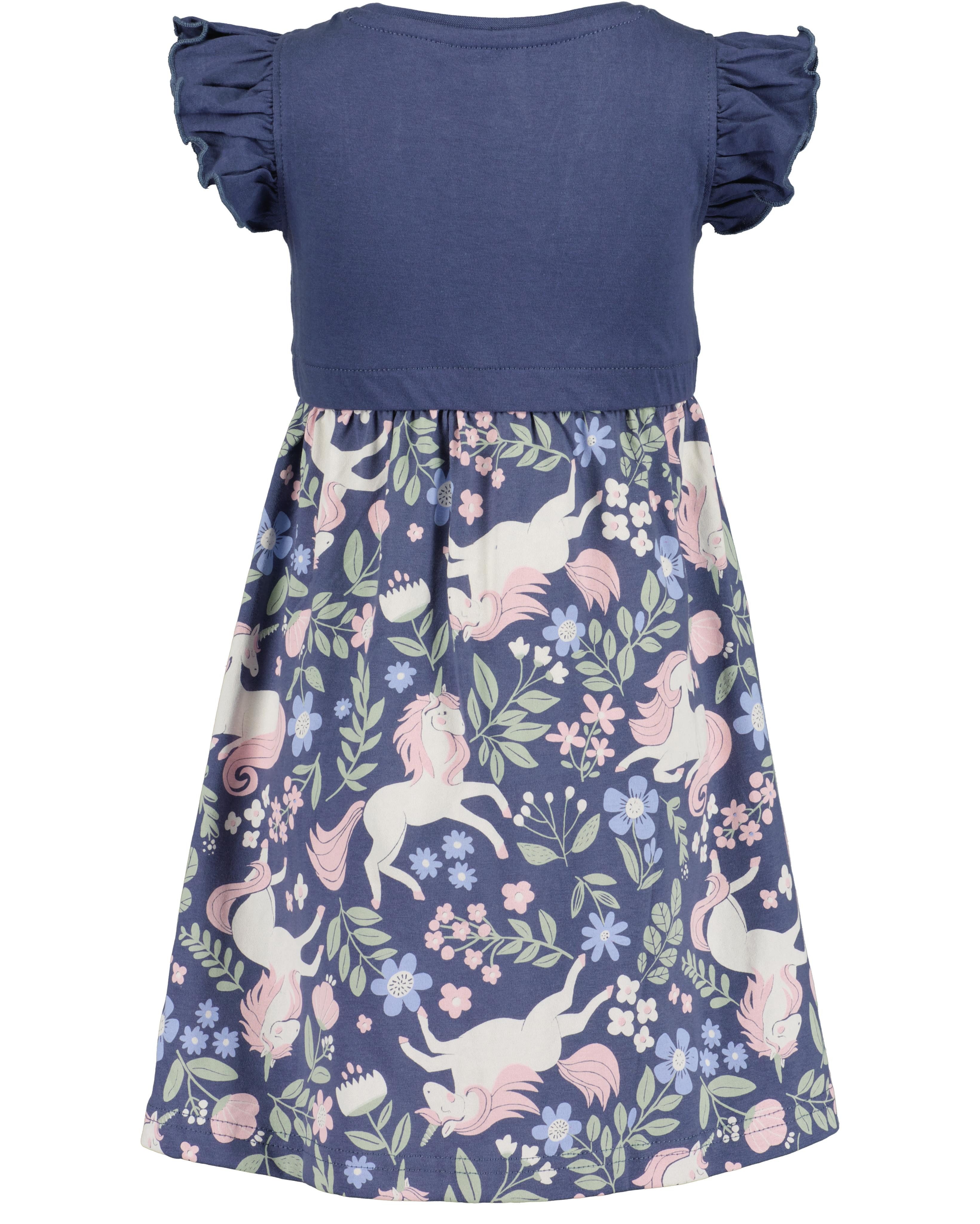 Blue Seven Jerseykleid (Packung, 2-tlg) 1x uni und 1x mit Alloverprint und aufgesetzten Taschen