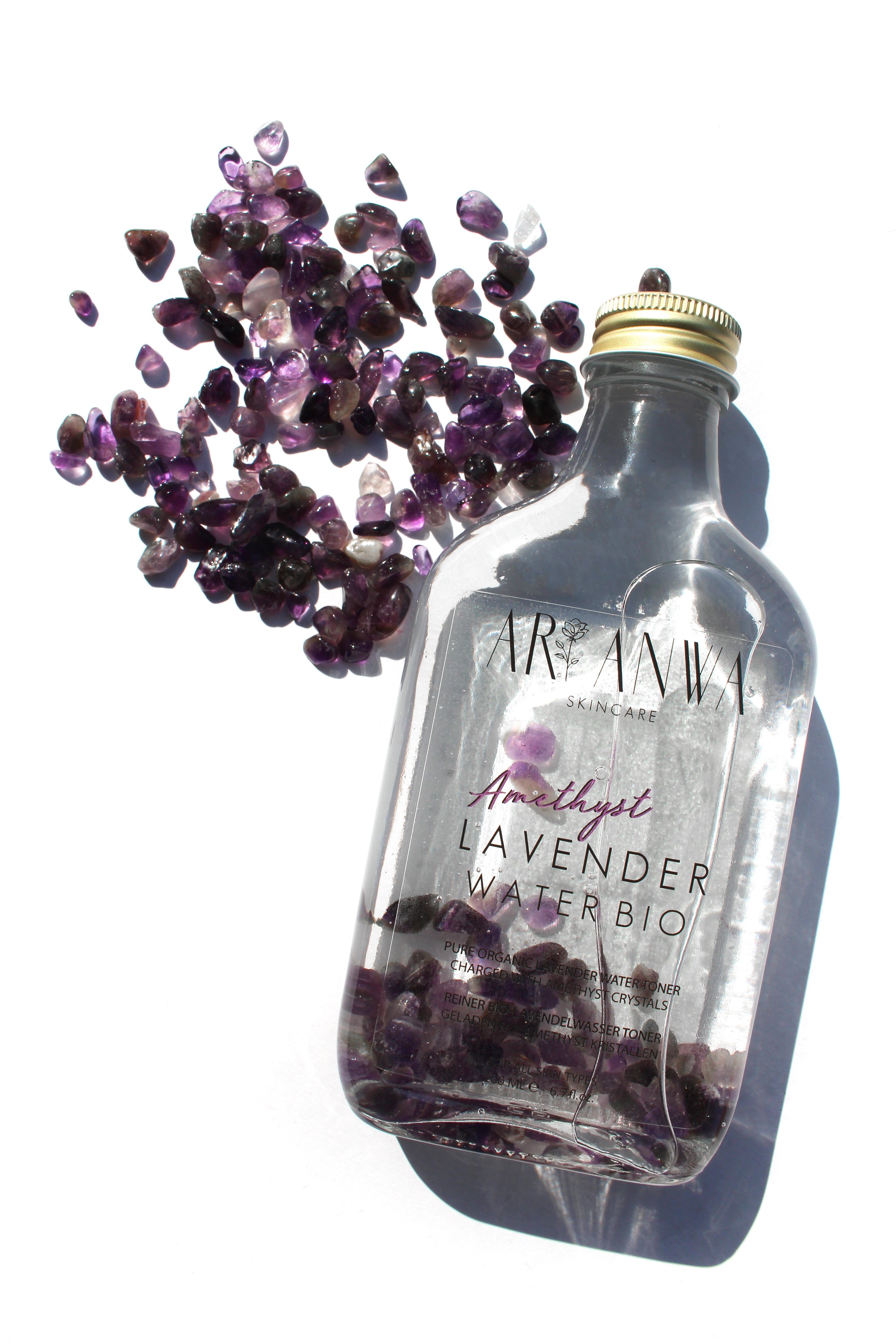 ARI ANWA Skincare Gesichtswasser Lavendelwasser Bio mit Amethyst, Gesichtswasser & Gesichtstoner, Frei von: Tierversuchen und künstlichen Zusatzstoffen
