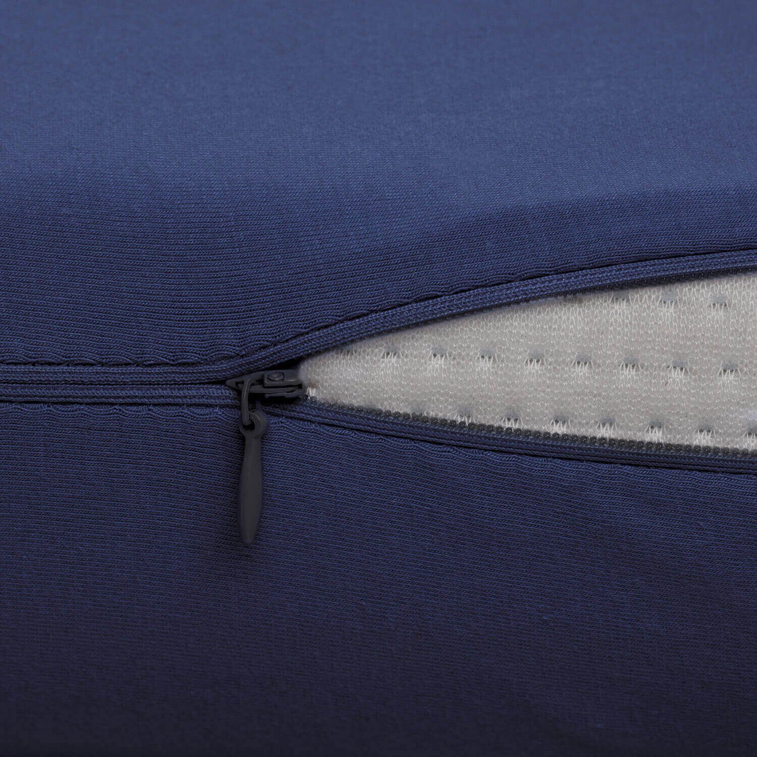 NuMOON/maBELLA Baumwoll-Kissenbezug Life Third Nachtblau Seitenschläferkissenbezug of Einzelpack,