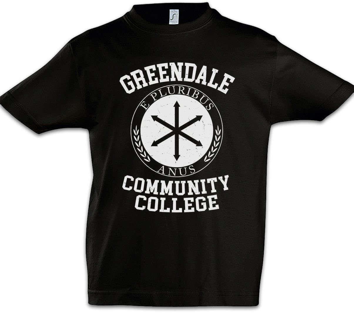 Print-Shirt Greendale College Kinder T-Shirt Jeff Britta TV Perry Winger Community