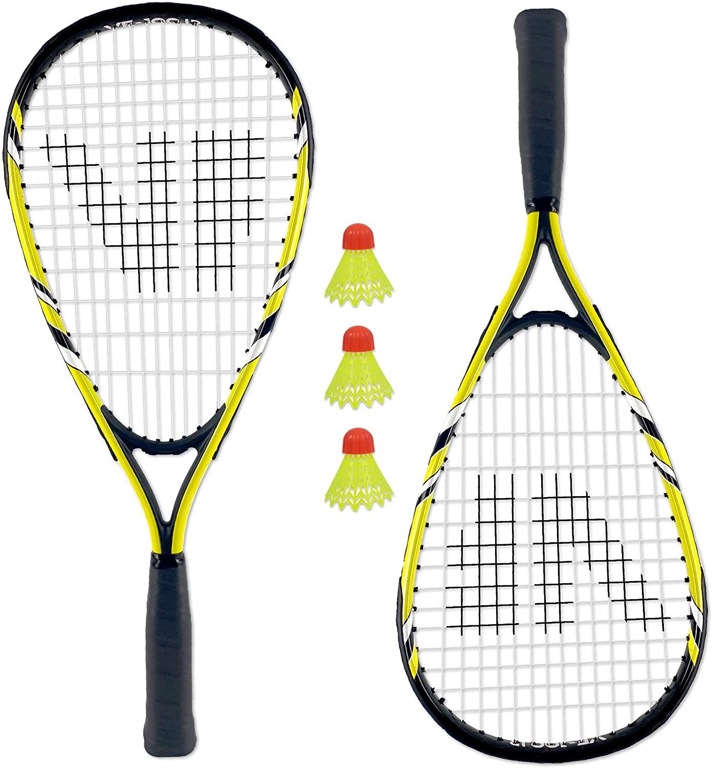 VICFUN Badmintonschläger Speed Badminton Junior 100 gelb/schwarz