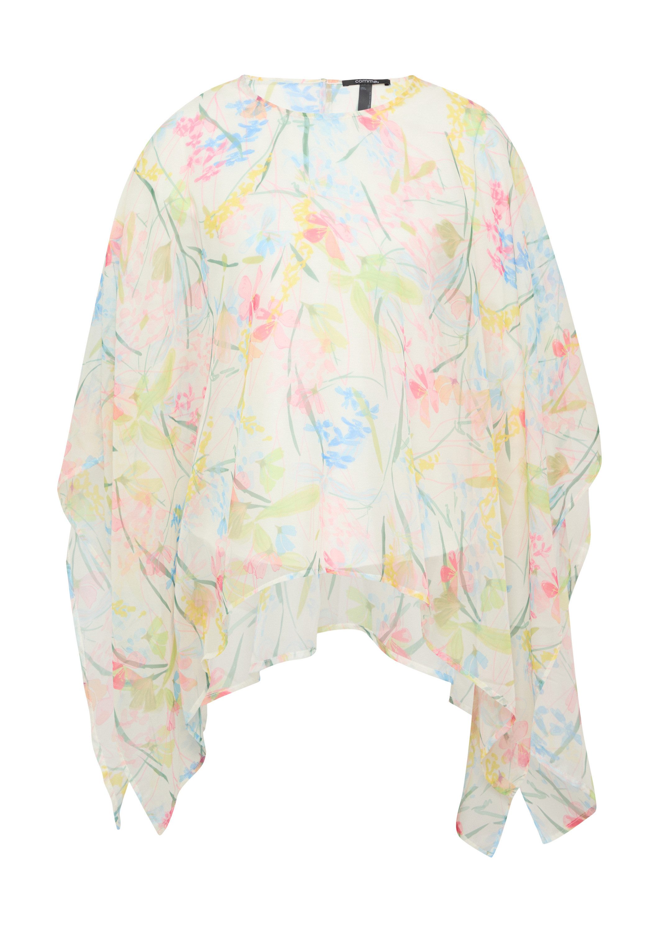 comma Poncho Indoor-Poncho Gemustertes Poncho-Cape aus günstig online kaufen