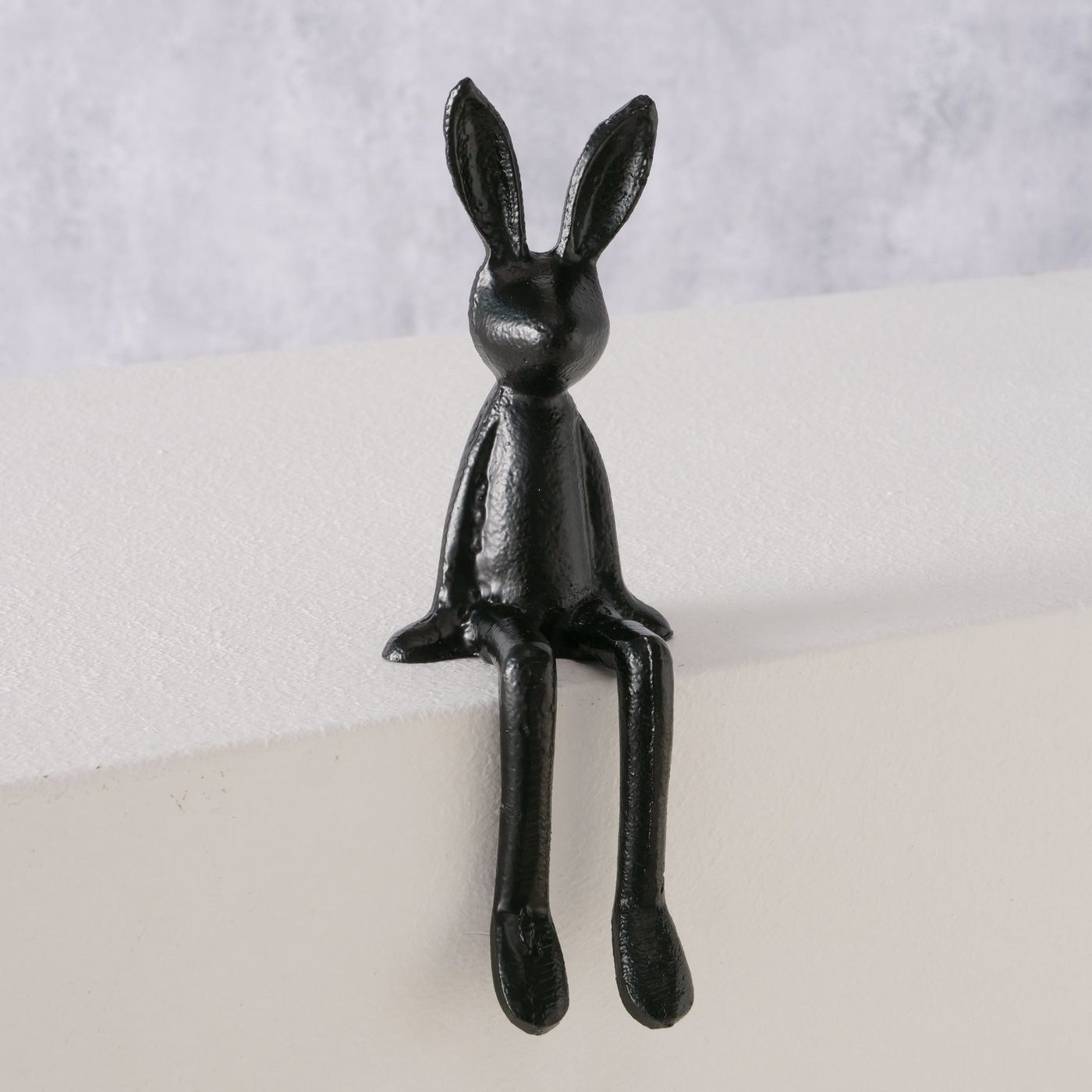 MF Osterhase Kantenhocker Hase Kani – Moderne Osterdekoration in Schwarz (1 St)