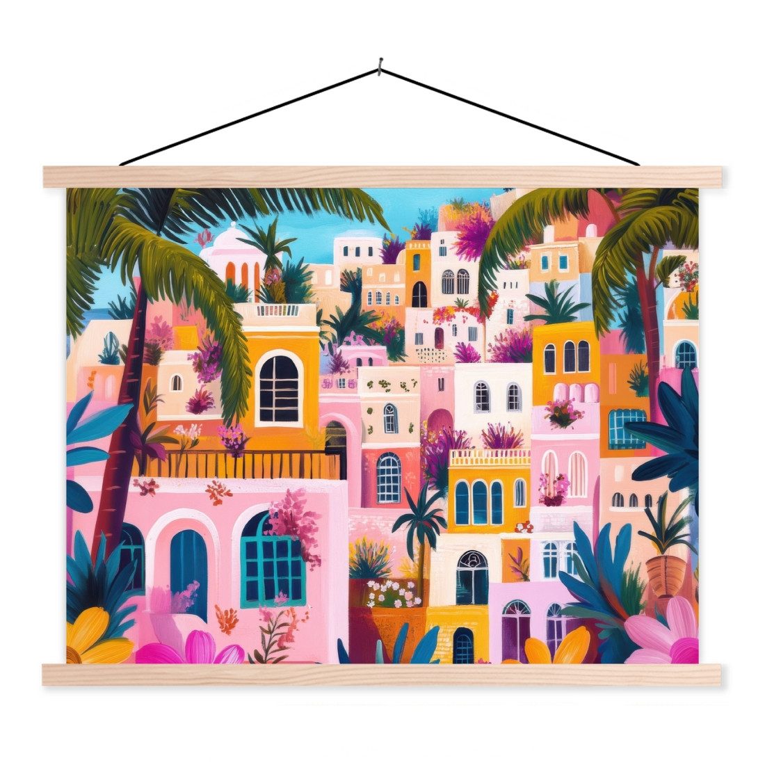 MuchoWow Poster Bunt - Rosa - günstig online kaufen
