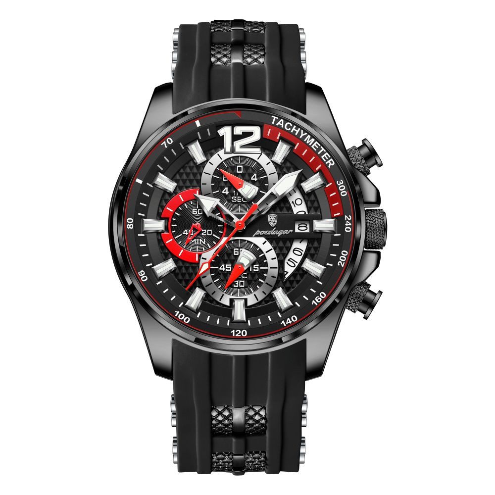 POEDAGAR Quarzuhr POEDAGAR Herren Uhr Chronograph – 898, Sportlich, Silikon günstig online kaufen