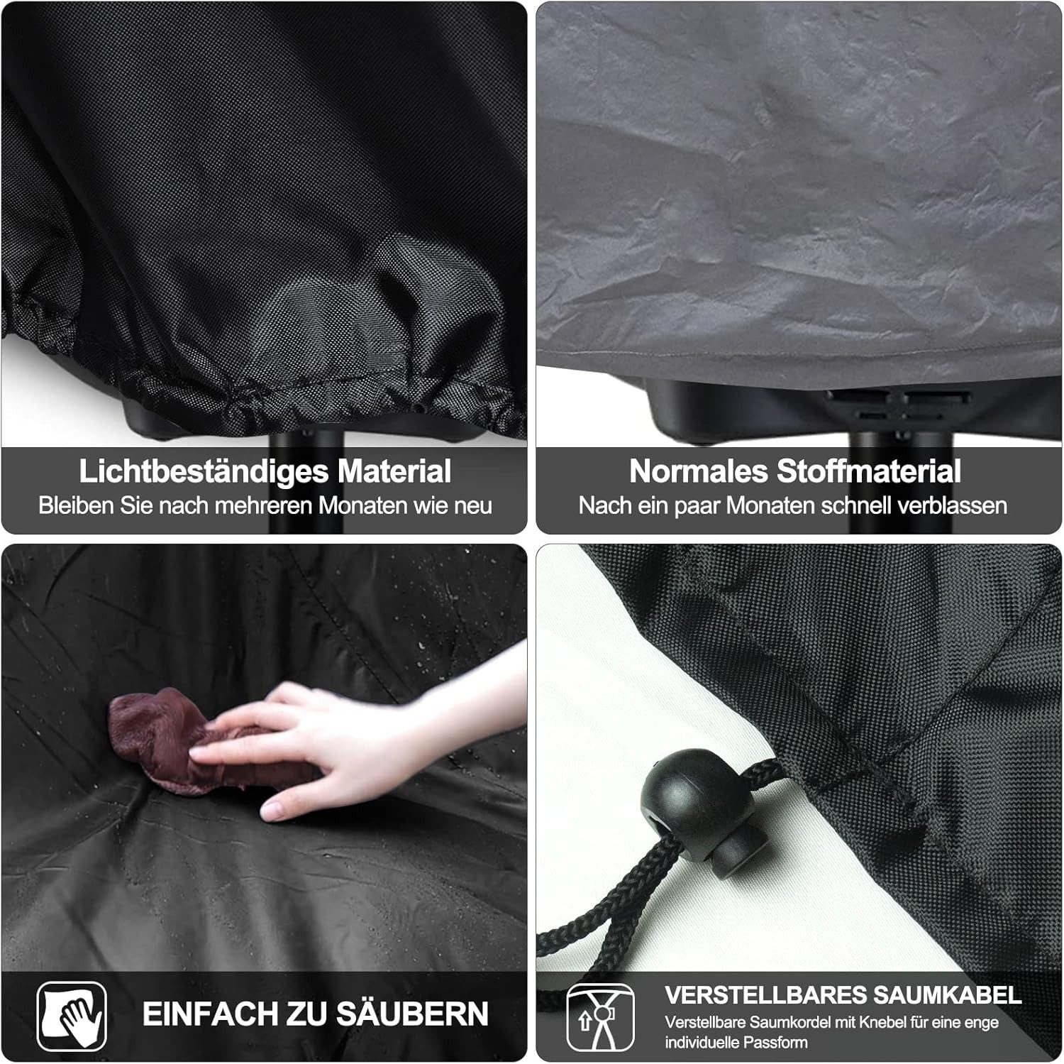 FELIXLEO Grill-Salzstein Grillabdeckung wasserdicht Ø50cm passend George Foreman Severin PG8541 (1-St) – Bild 5 von 5