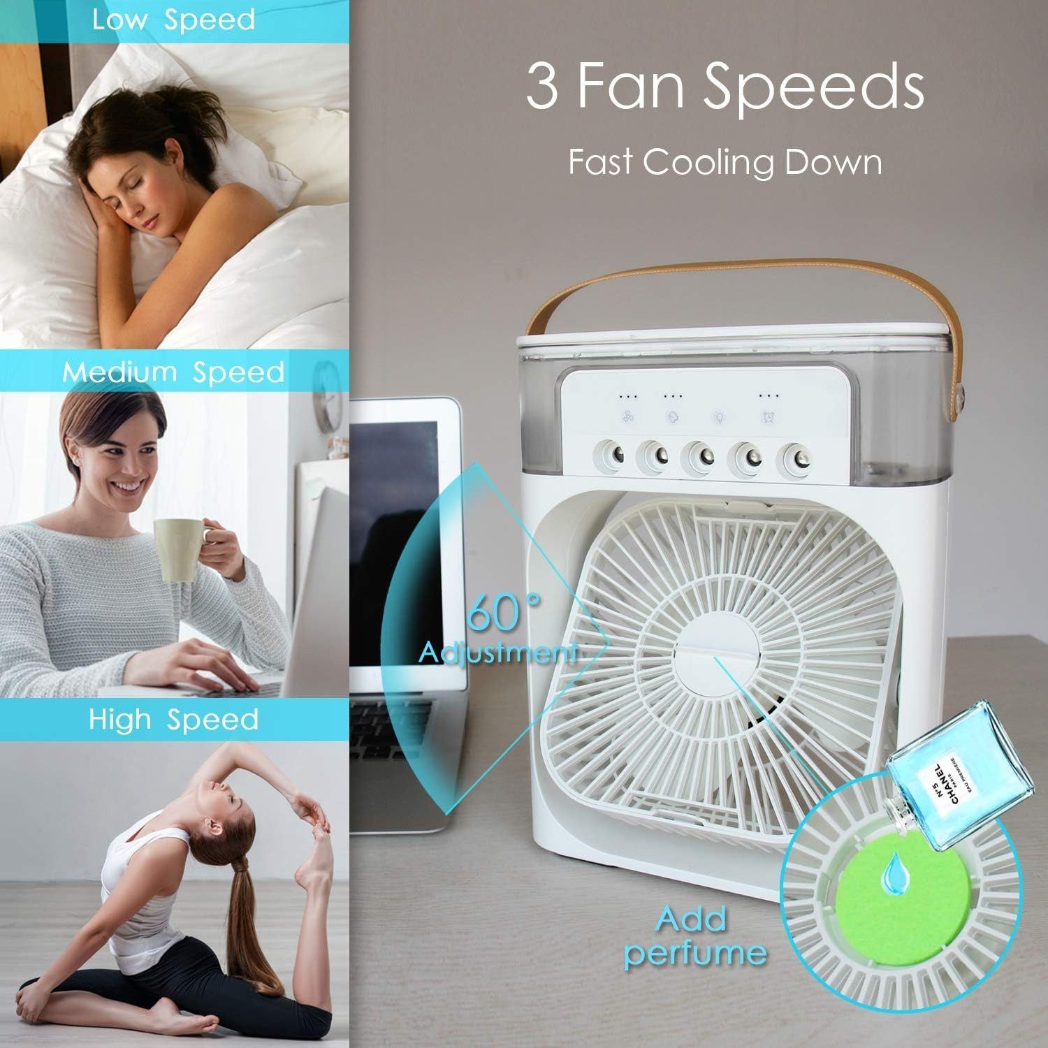 RWEUOQ Standventilator Kühlventilator, Kühlungs-Sprühnebel-Befeuchtungsvent günstig online kaufen