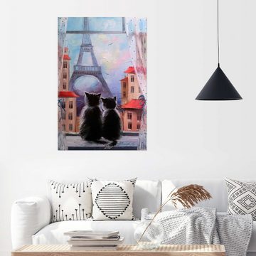 Posterlounge Wandfolie Olha Darchuk, Zusammen in Paris, Wohnzimmer Malerei