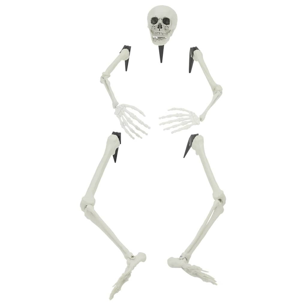 vidaXL Weihnachtsfigur Halloween Skelett Weiß 20 x 10 x 9.5 cm Plastik (1 St)