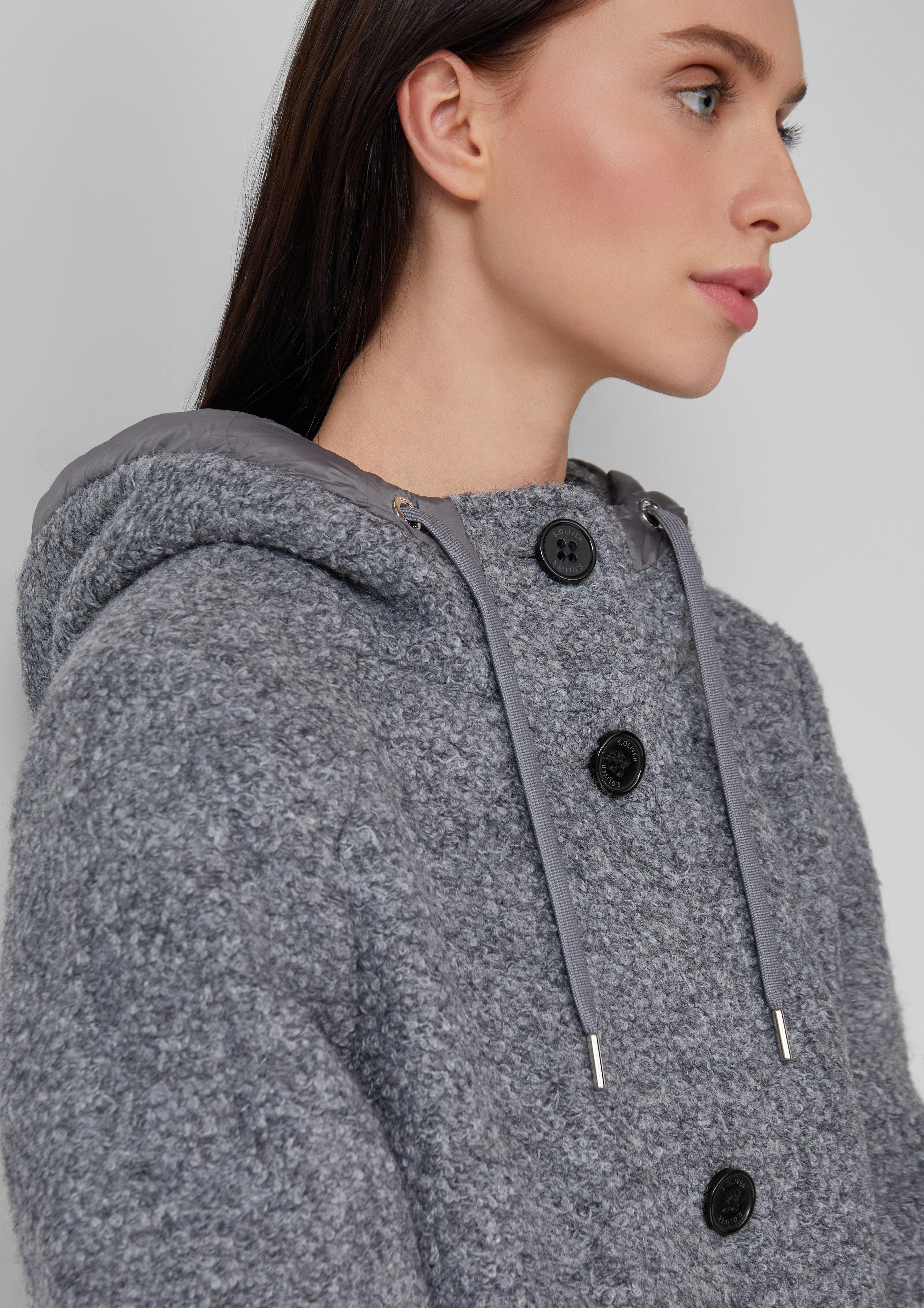 s.Oliver Funktionsmantel Bouclé-Jacke aus Wollmix mit günstig online kaufen