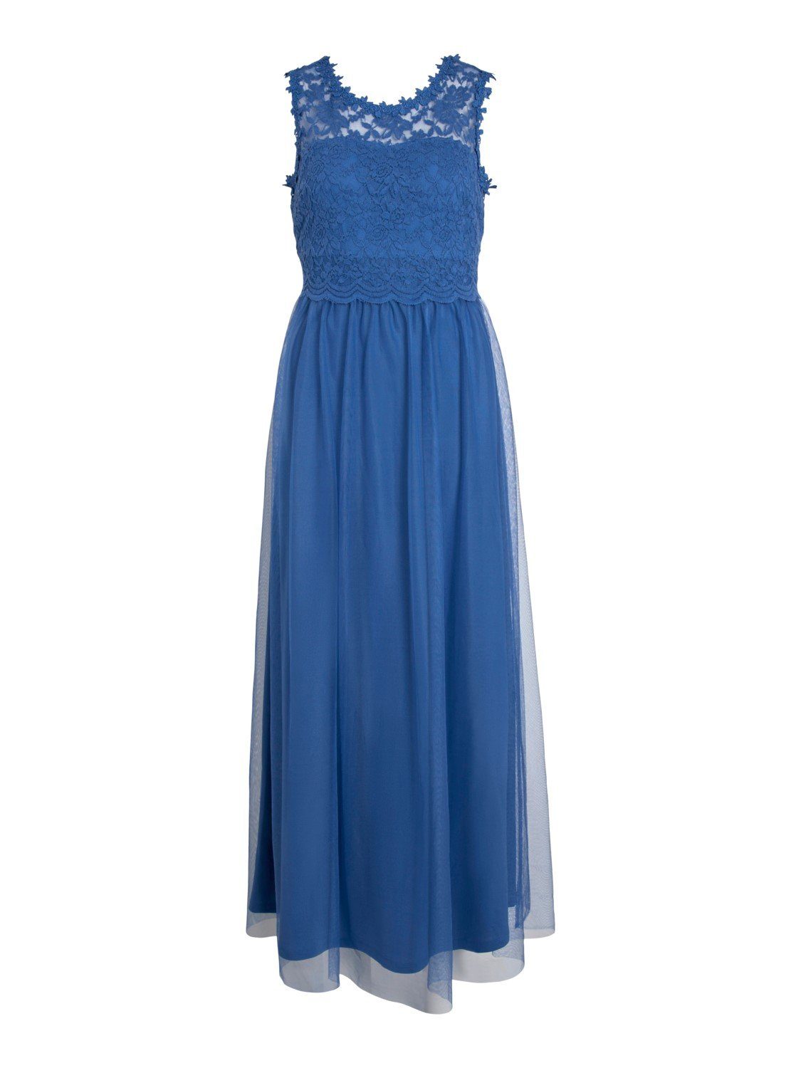 Vila VILYNNEA Kleid Dress Abschluss Maxi 4840 Blau (lang) Shirtkleid Langes in Ball