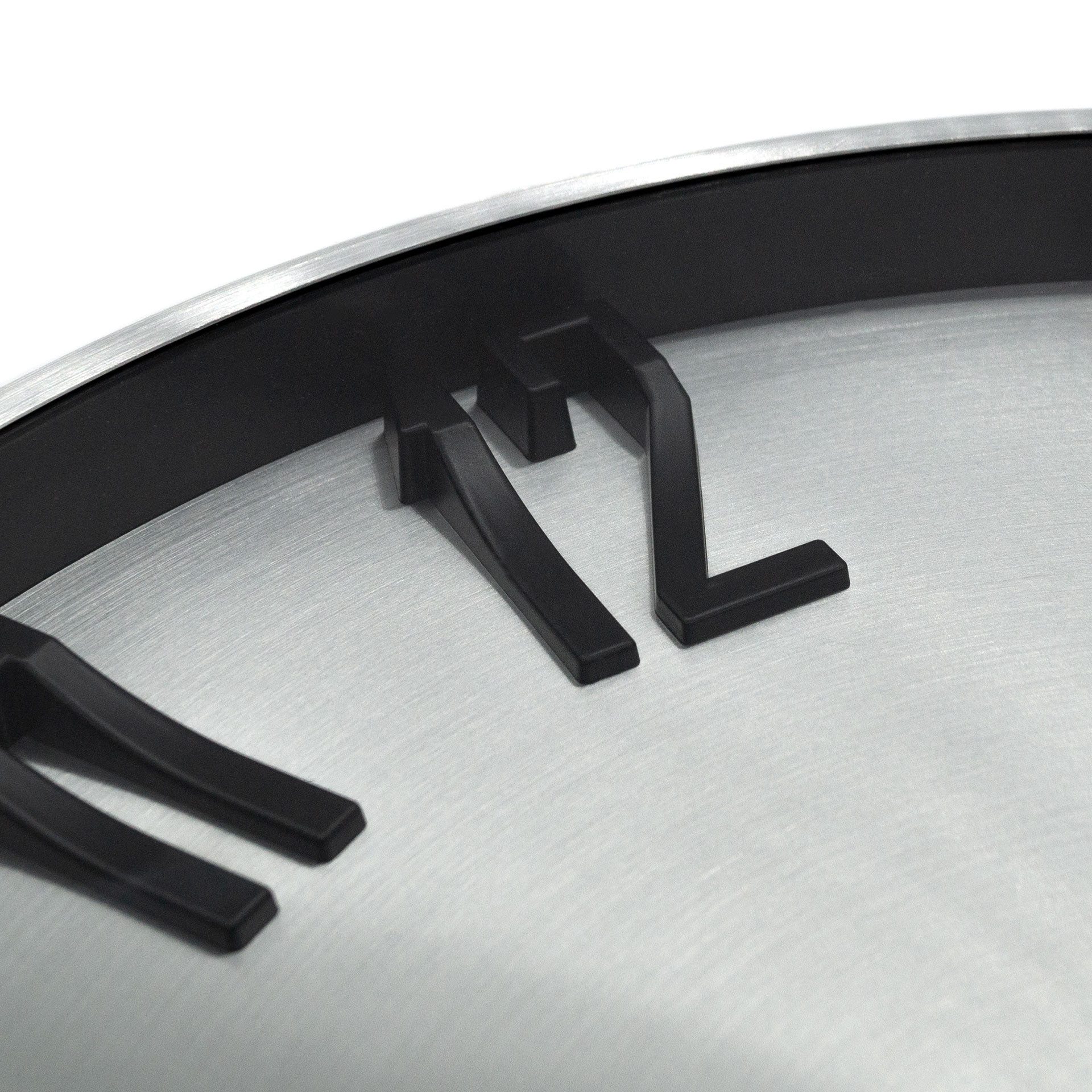 K&L Wall Art Wanduhr Metalluhr modern Aluminium Wanduhren ohne Ticken (Quarz Uhrwerk ohne Tickgeräusche)