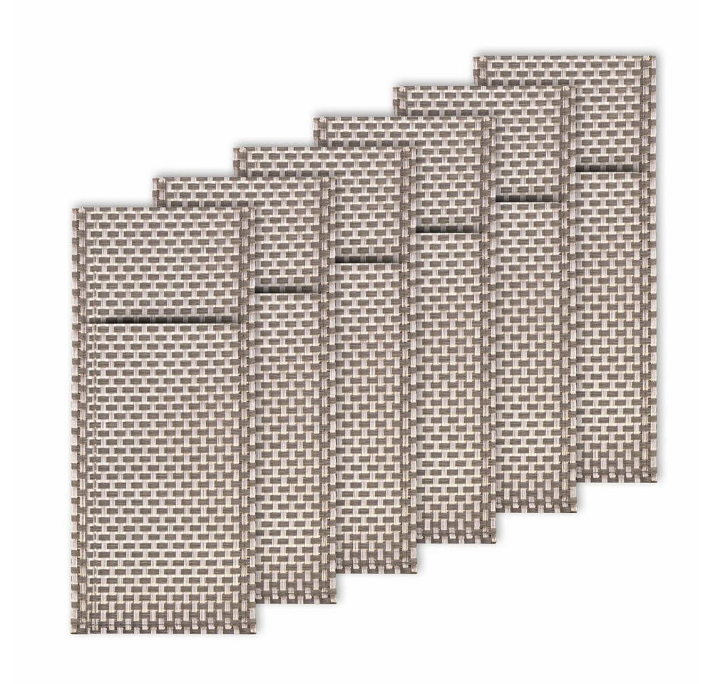 WESTMARK Stoffserviette 6 Bestecktaschen, 24 x 9 cm, Synthetik, Saleen-Edition: Elegance, Grau, abwaschbar, 5 Jahre Garantie