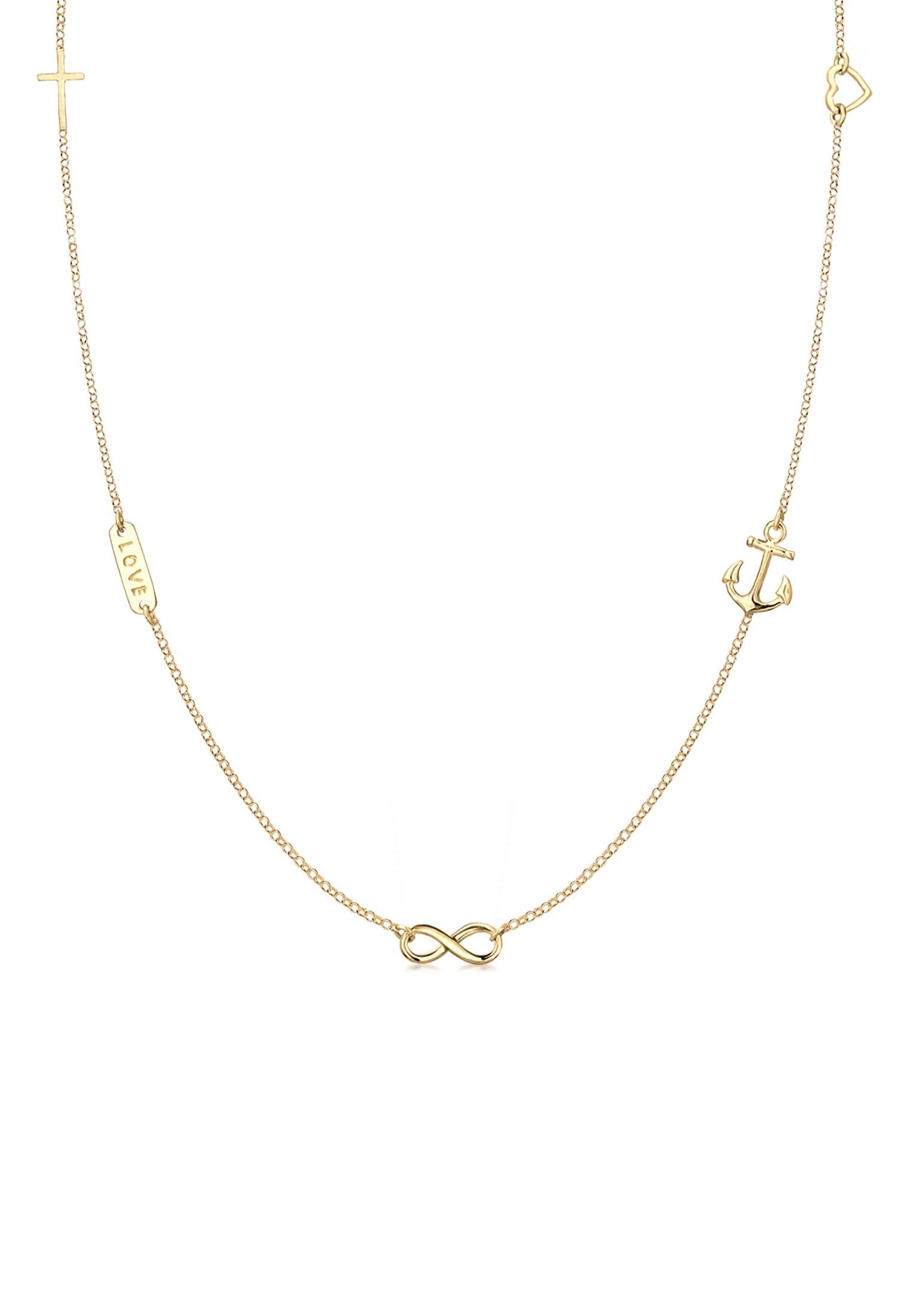 Elli Kette mit Anhänger Kreuz Herz günstig online kaufen
