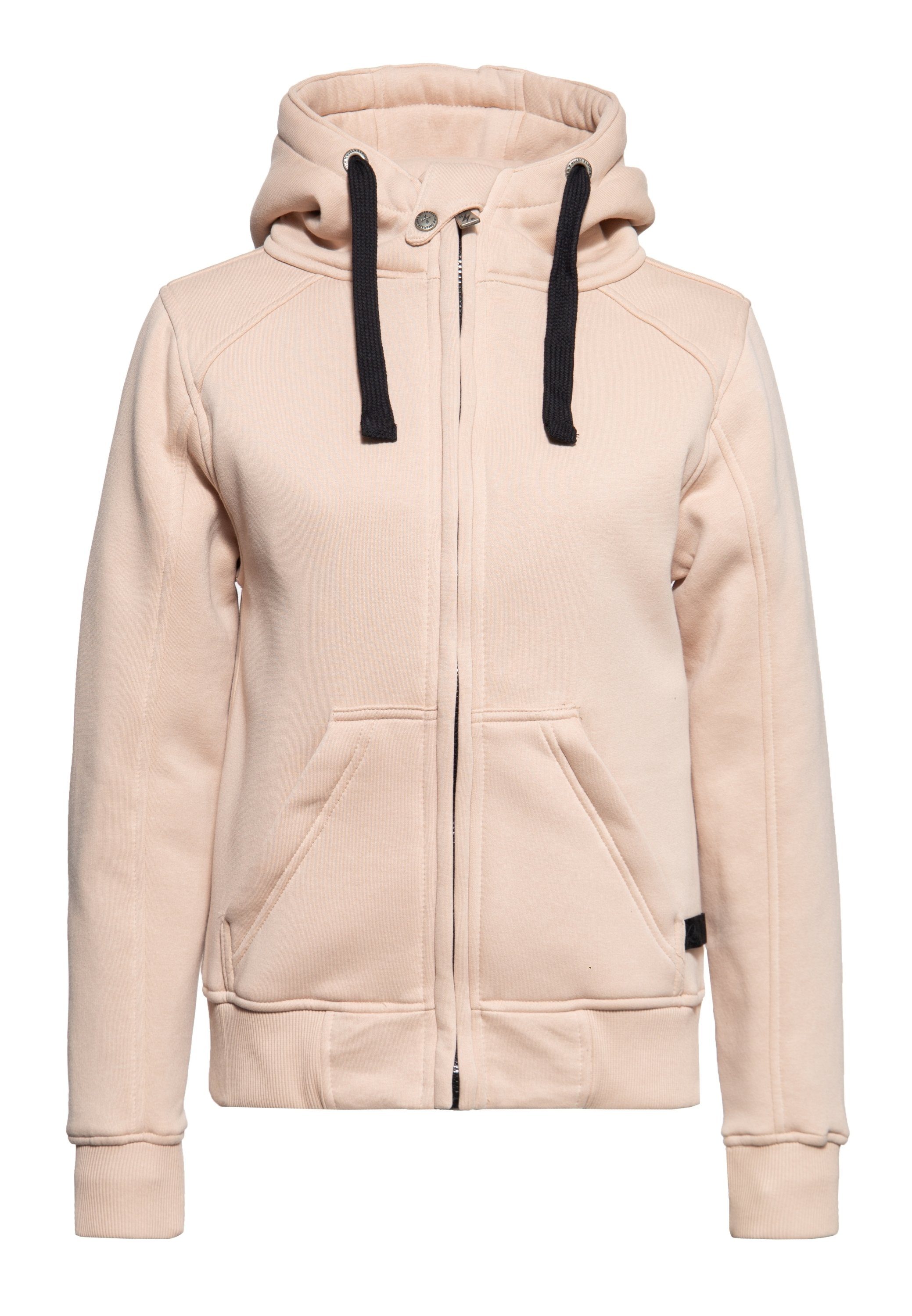 QueenKerosin Sweatjacke mit angerauter Innenseite