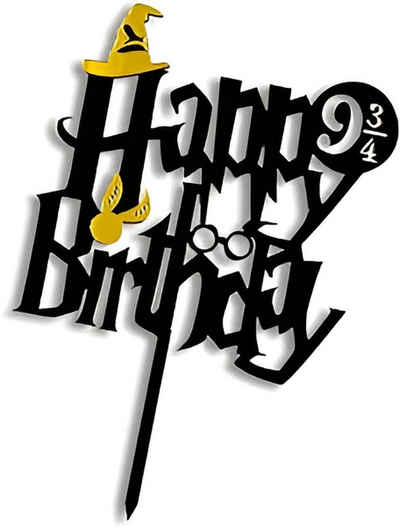 Festivalartikel Tortenstecker Harry Potter HarryPotter 9¾ Happy Birthday Happybirthady Topper Hut