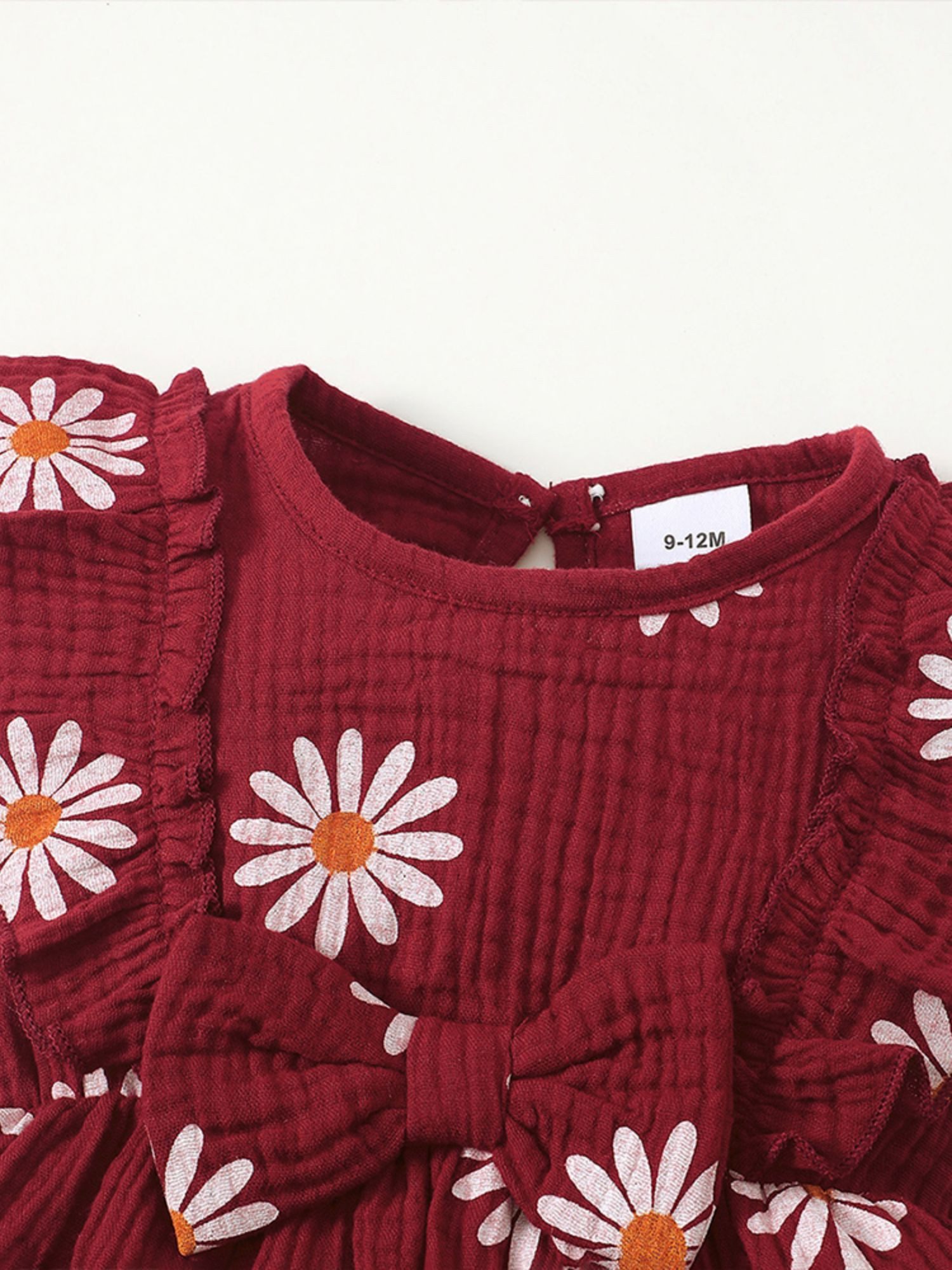 Lapastyle A-Linien-Kleid Ärmellos Baby-Sommerkleid, Strandkleid mit Blumendruck & Stirnband (Set, 2-tlg) Neugeborene Outfit Set, Lässiges Partykleid aus Baumwolle mit Rüschen