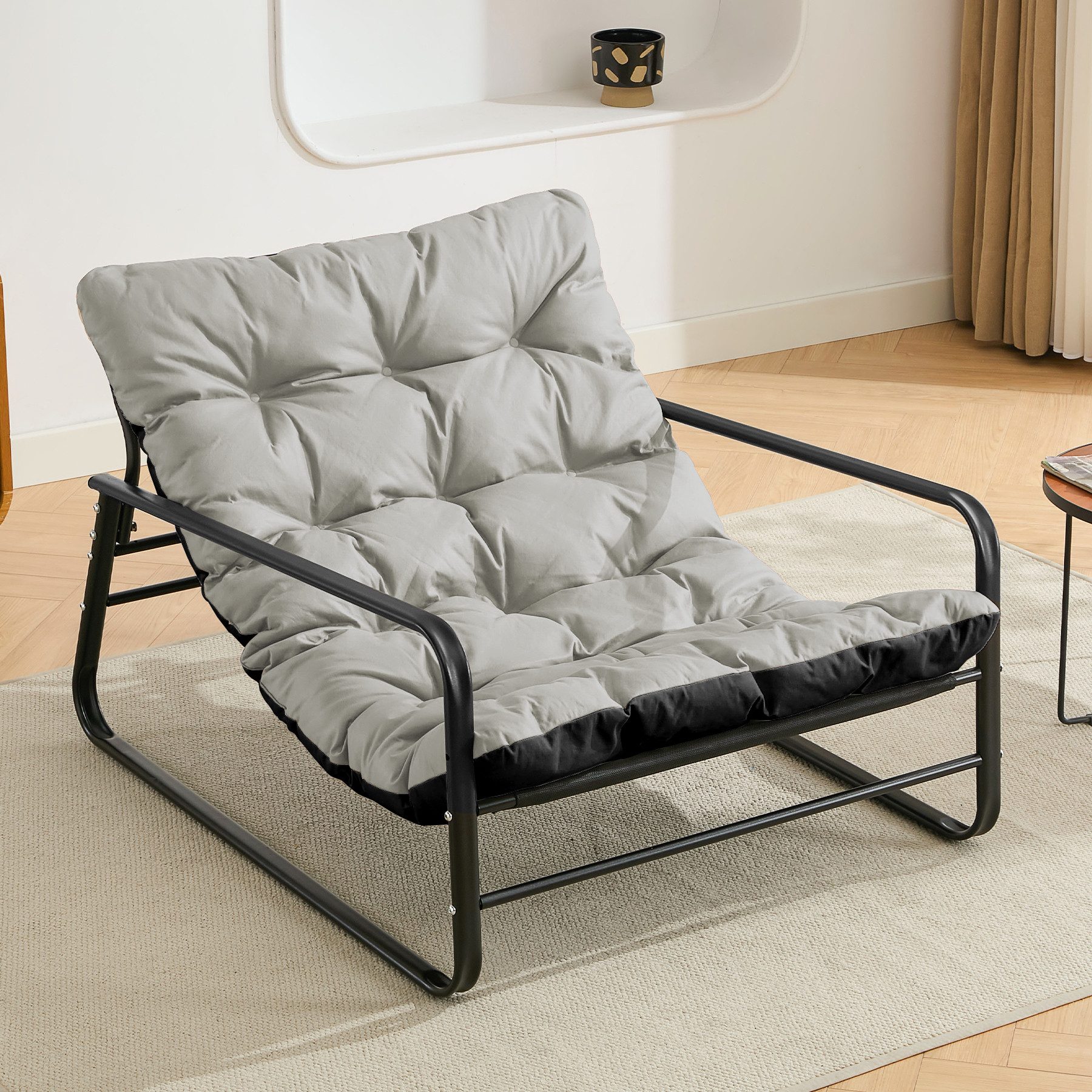 HomeMiYN Loungesessel Sessel wohnzimmer Gartenliege mit Wendekissen Lounges günstig online kaufen