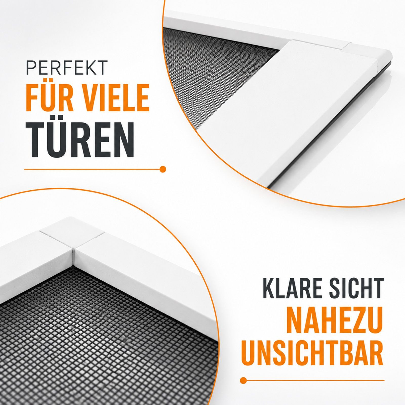 New Home Fliegengitter-Gewebe Insektenschutz-Tür 210x100 Mückenschutz Fliegenschutz Terrassentür