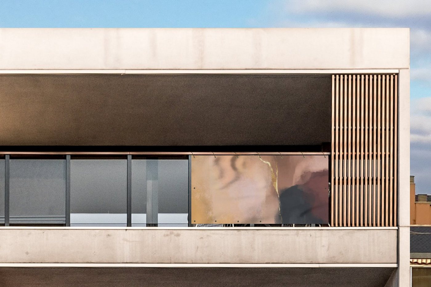 Thumbnail - MuchoWow Balkonsichtschutz Abstrakt - Malerei - Pastell (1-St) Balkon Sichtschutz 90x200, Windschutz für Zaun PVC, 200x9...