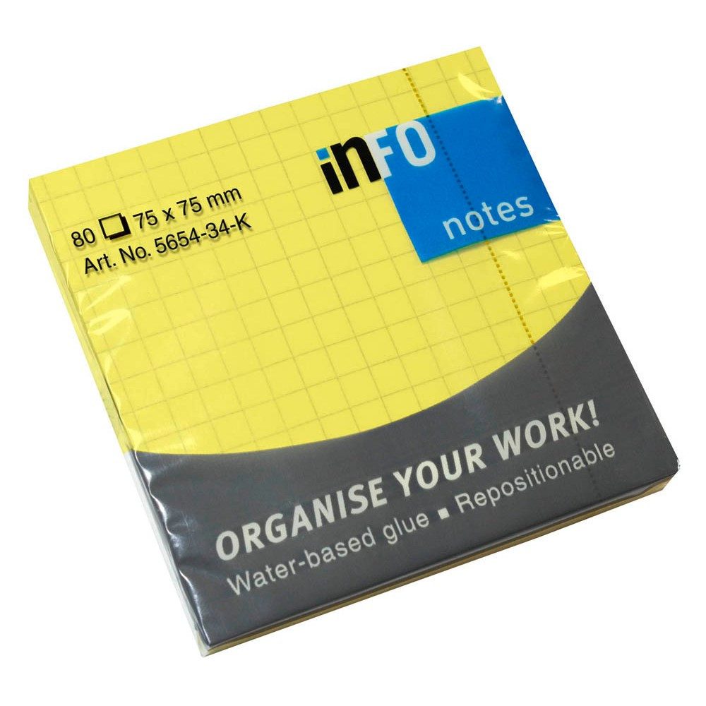 inFO Marker inFO 5654-34-K Haftnotizen Standard gelb 1 Block